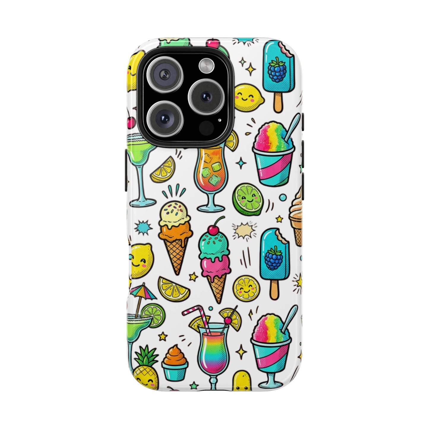 Tough Phone Case — Summer Ice Cream & Cocktails Pattern
