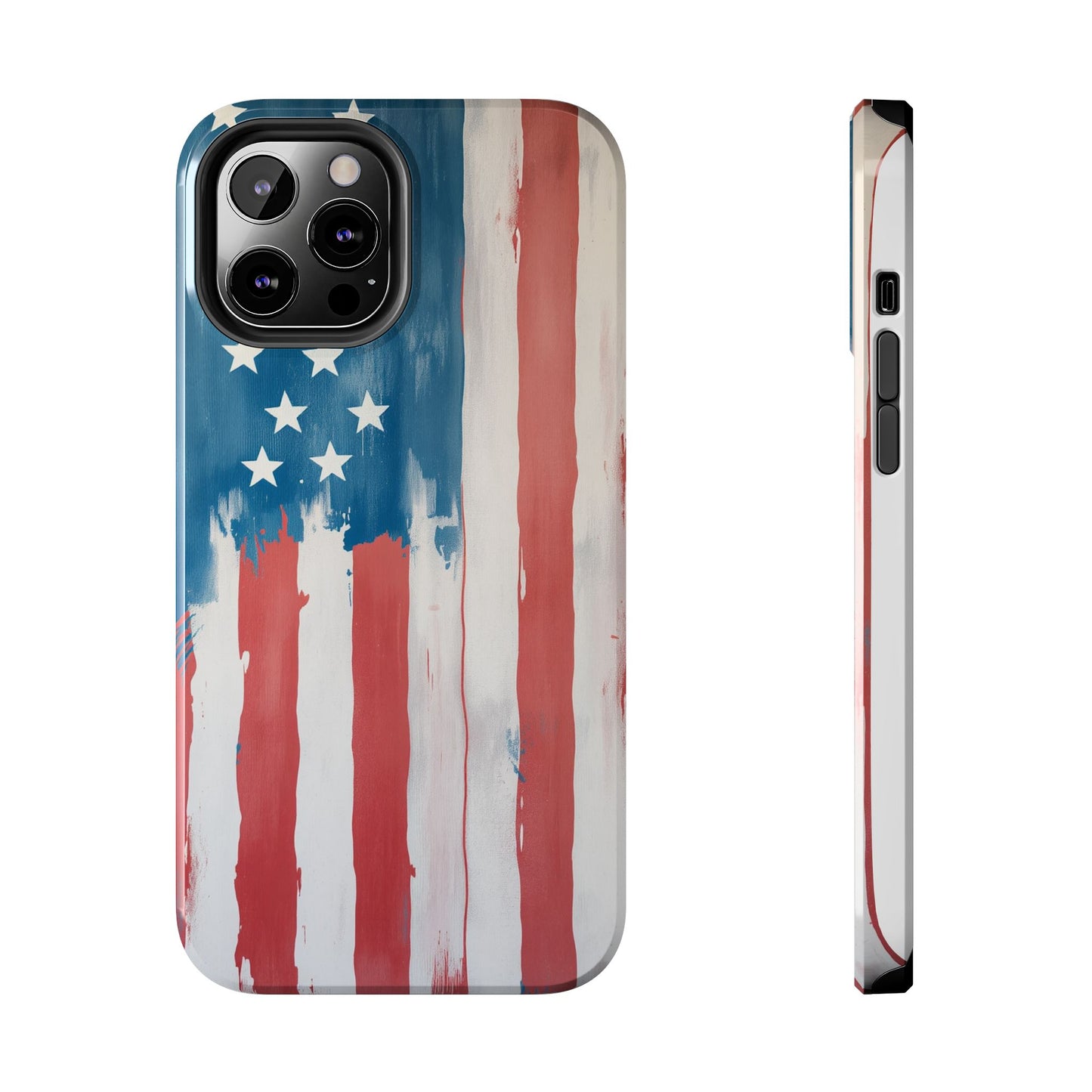 Patriotic Tough Phone Cases - Abstract USA Flag Design for Durable Protection - for iPhone