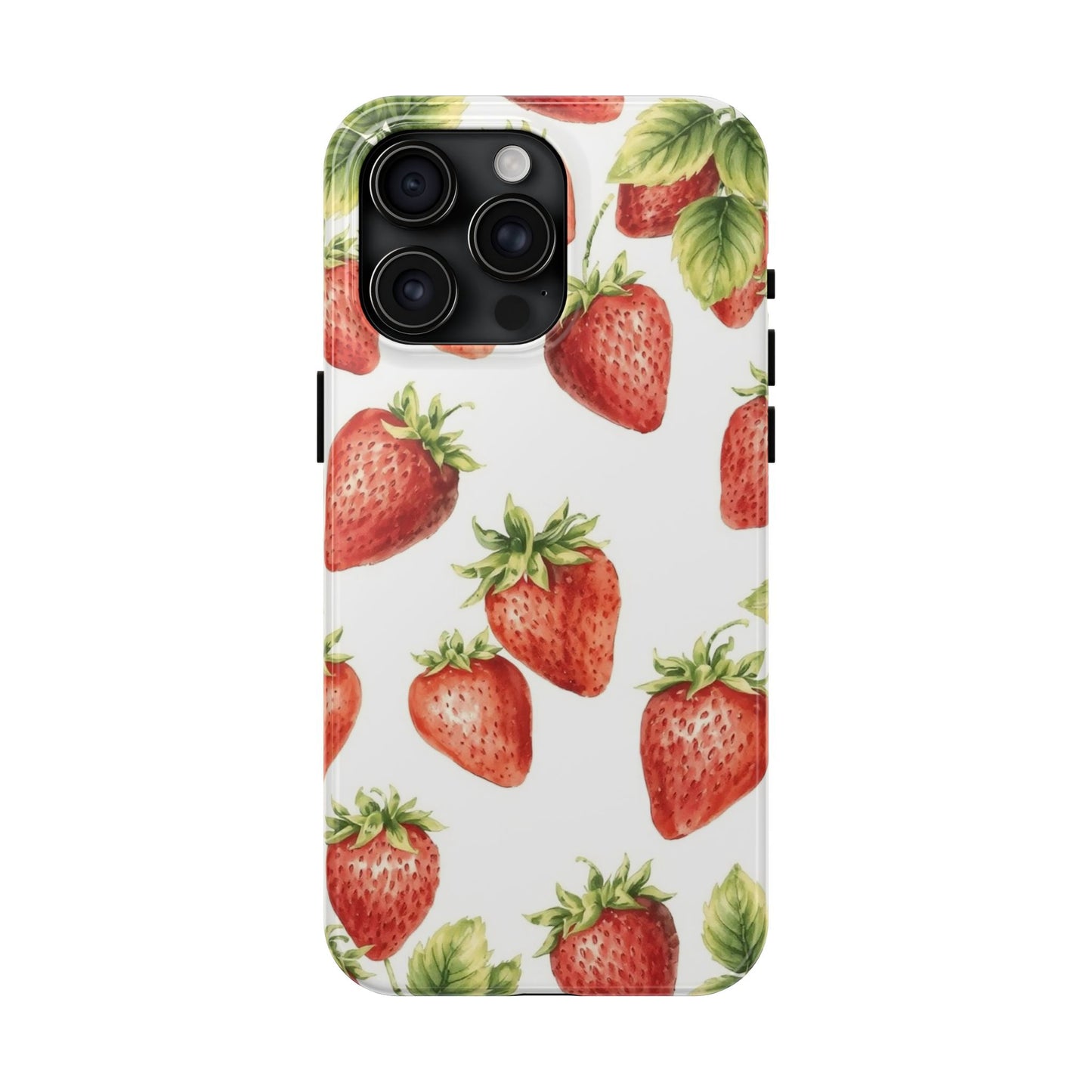 Strawberry Tough Phone Case - Durable Protection with a Fresh Design - for iPhone