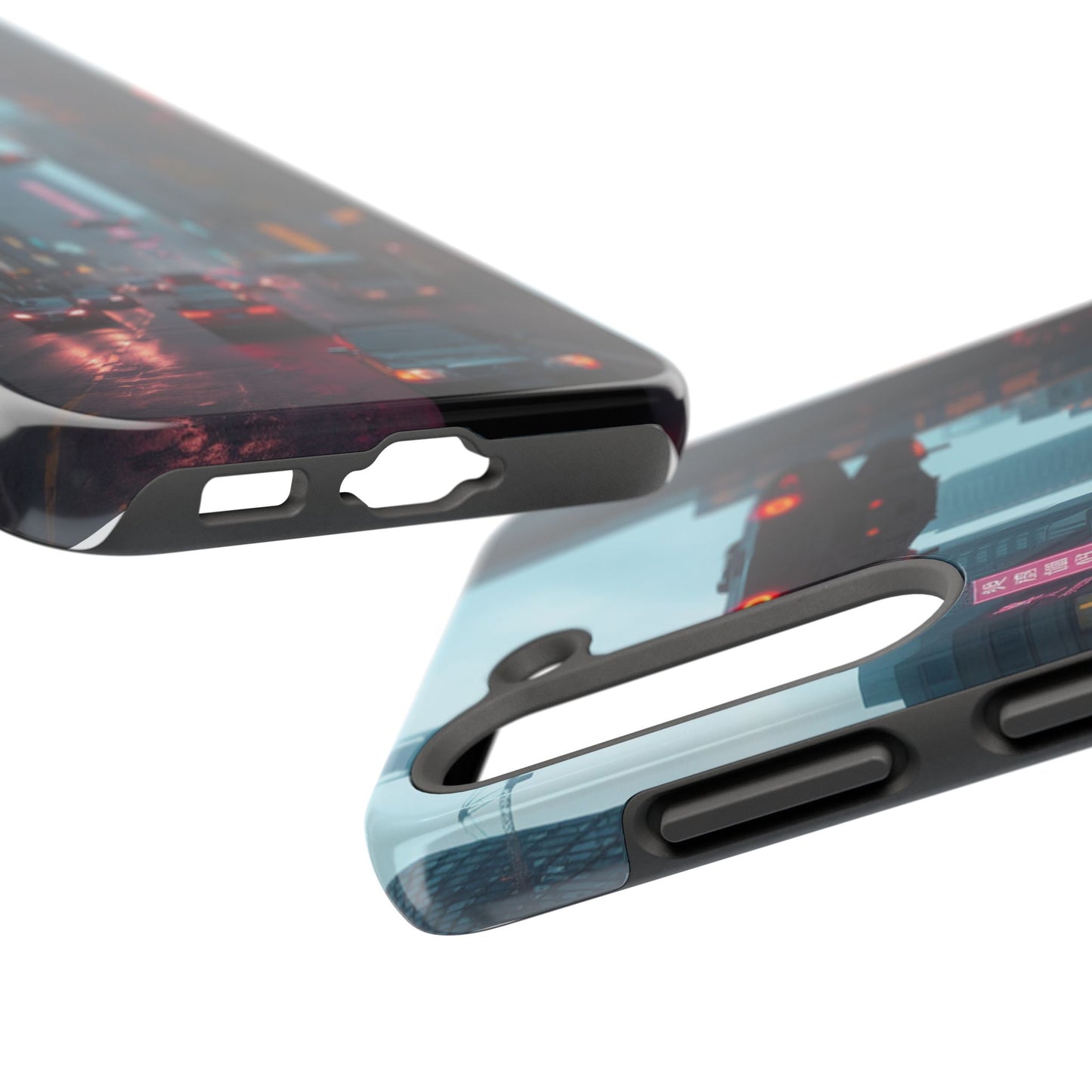 Futuristic City Tough Phone Case - Sci-Fi Design for Urban Explorers