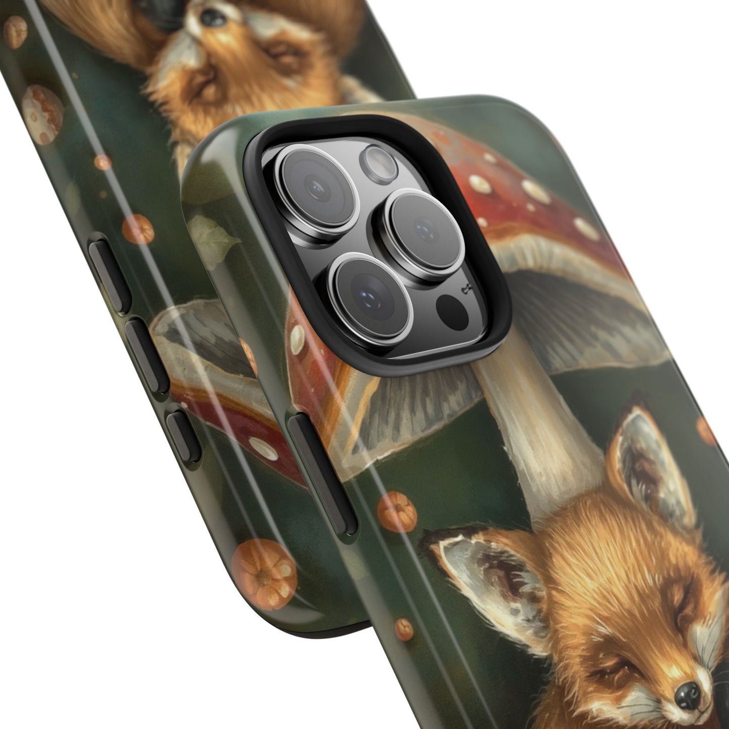 Cute Fox & Mushroom Phone Case - Tough Protective Cover
