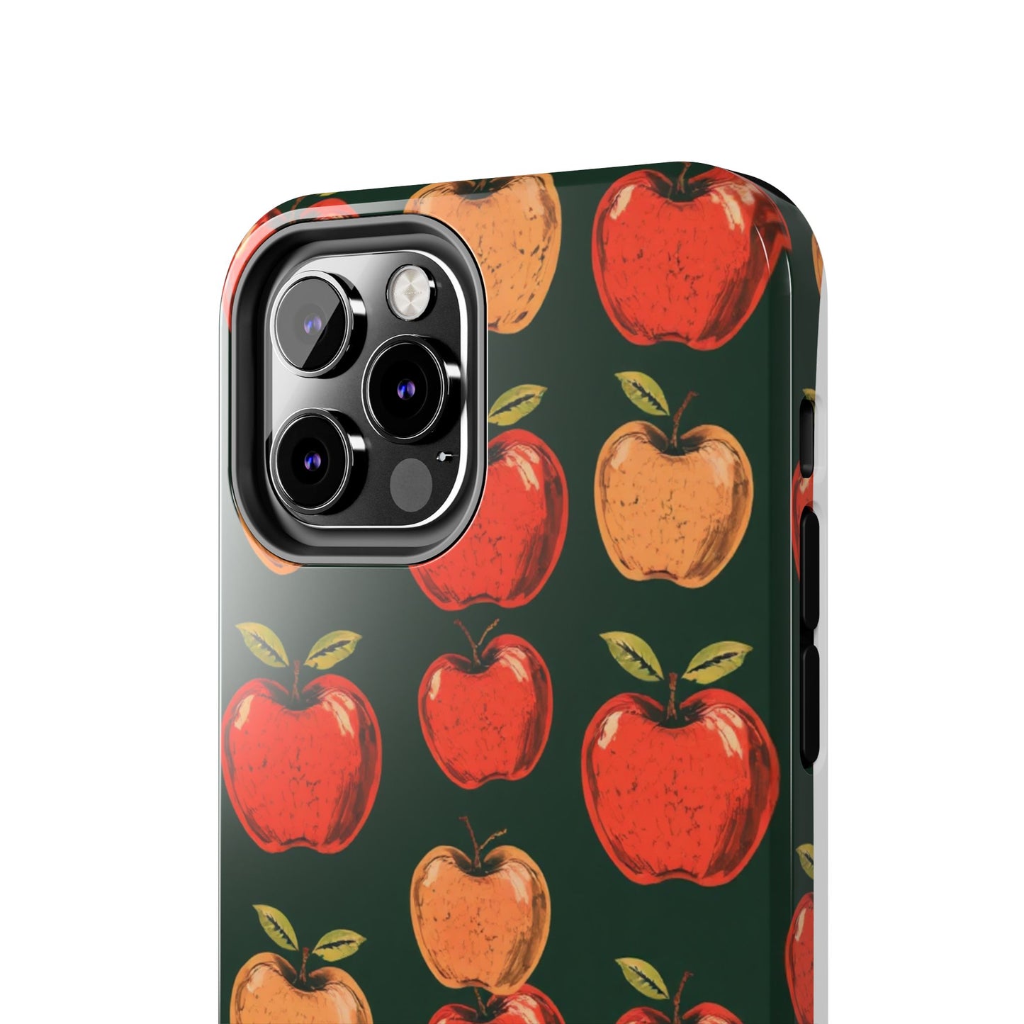 Apple Retro Pattern Tough Phone Case - Durable, Stylish, and Protective for Everyday Use - for iPhone