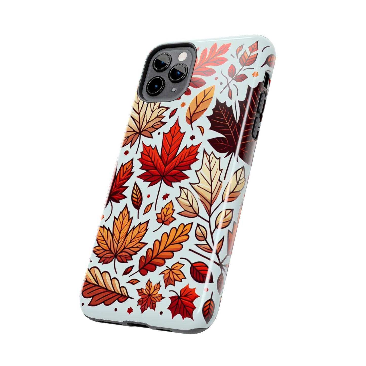 Autumn Leaves Tough Phone Case - Leaves Pattern - for iPhone