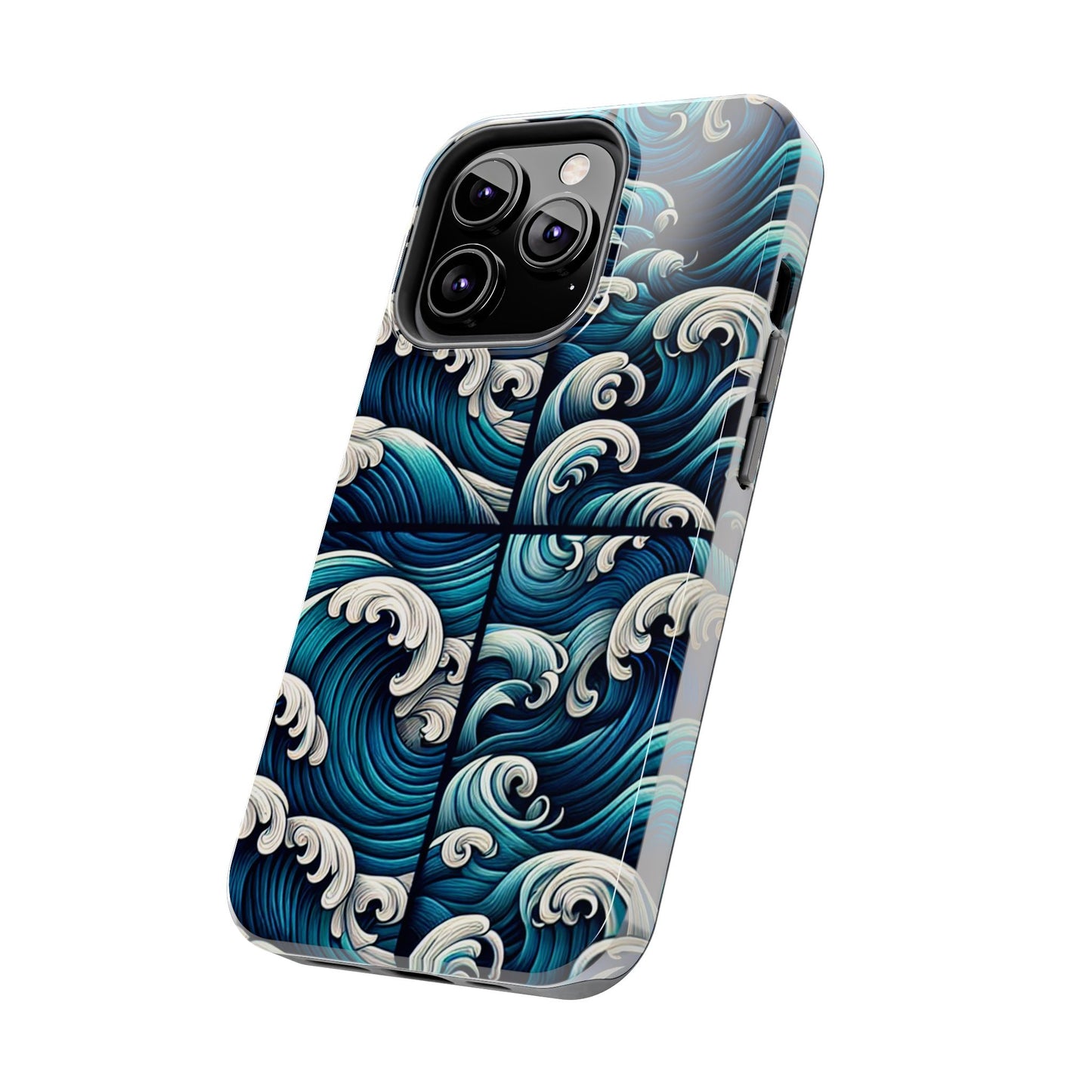 Ocean Waves Tough Phone Case - Durable Protection with Artistic Design - for iPhone