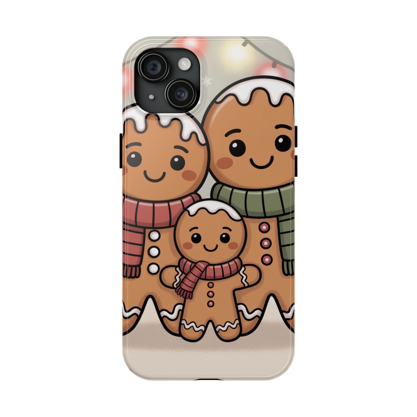 Gingerbread Cartoon Family Tough Phone Case – Festive Holiday Protection