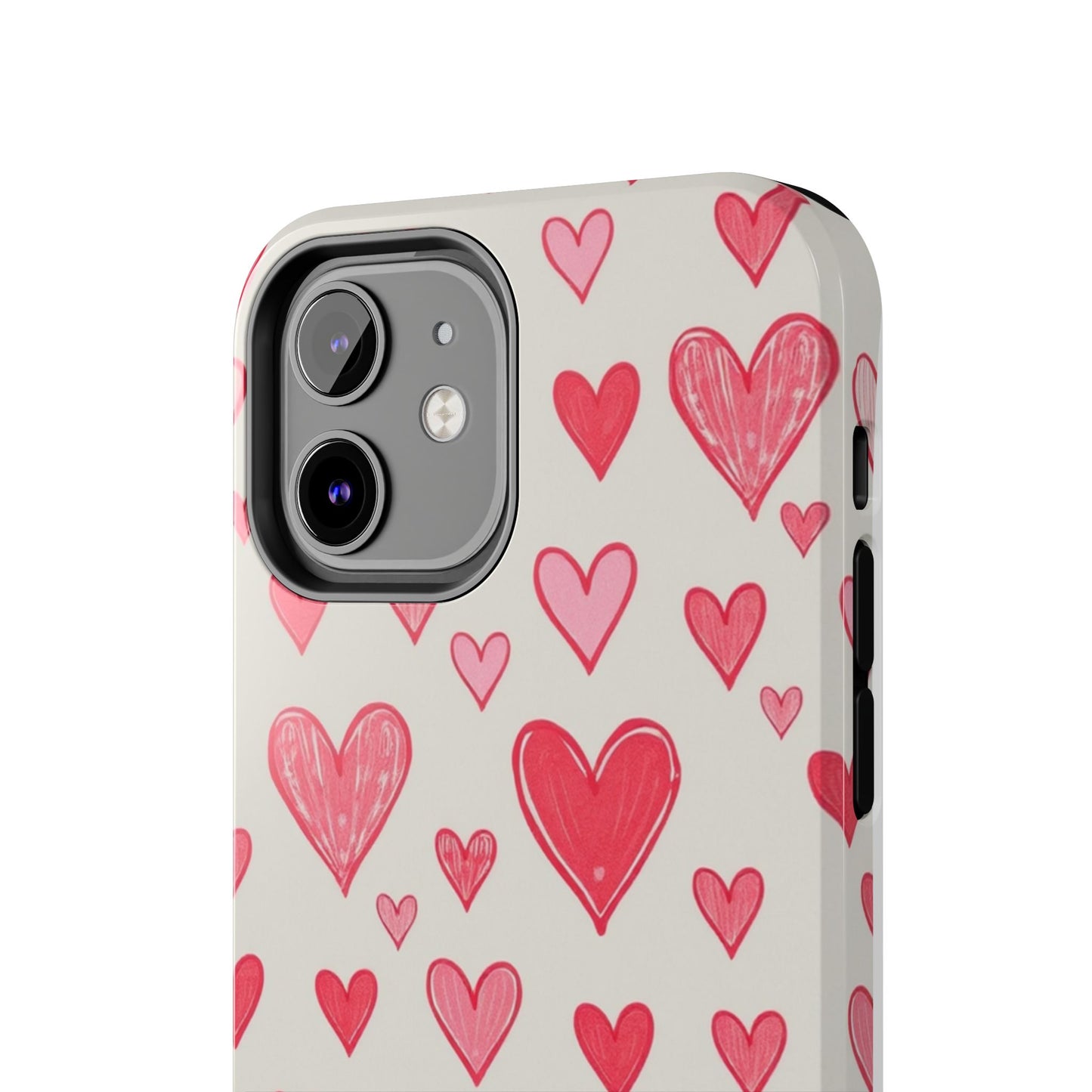 Heart Pattern Tough Phone Case - Cute and Stylish Protection