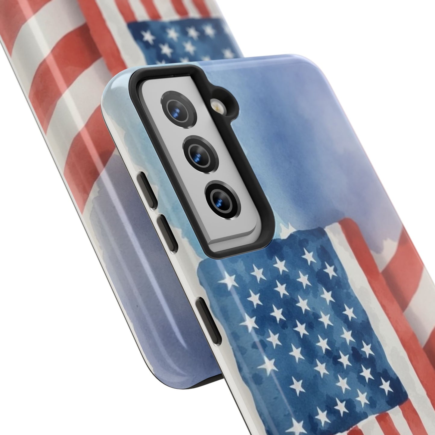 Abstract Watercolor American Flag Design - Tough Phone Case - for iPhone