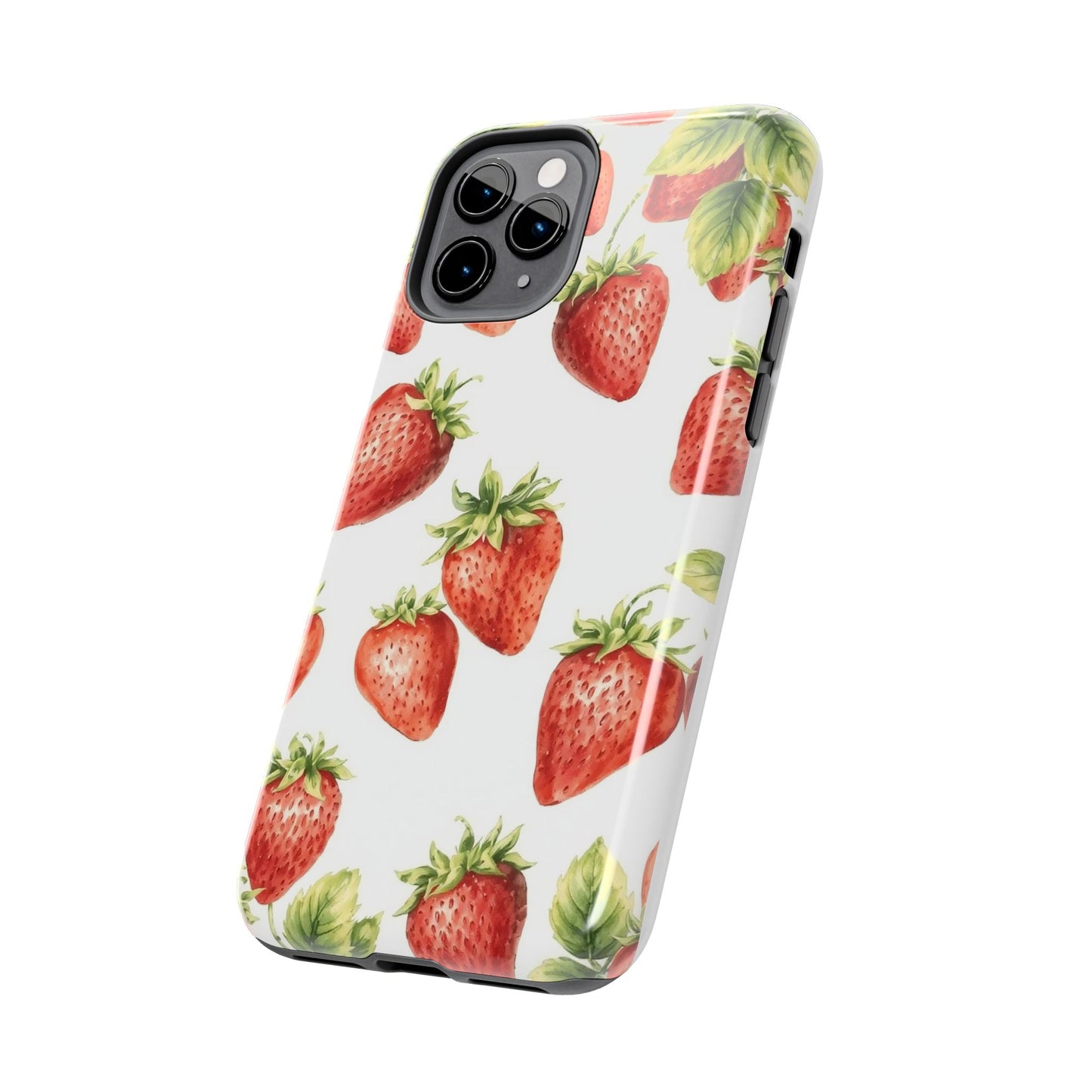 Strawberry Tough Phone Case - Durable Protection with a Fresh Design - for iPhone