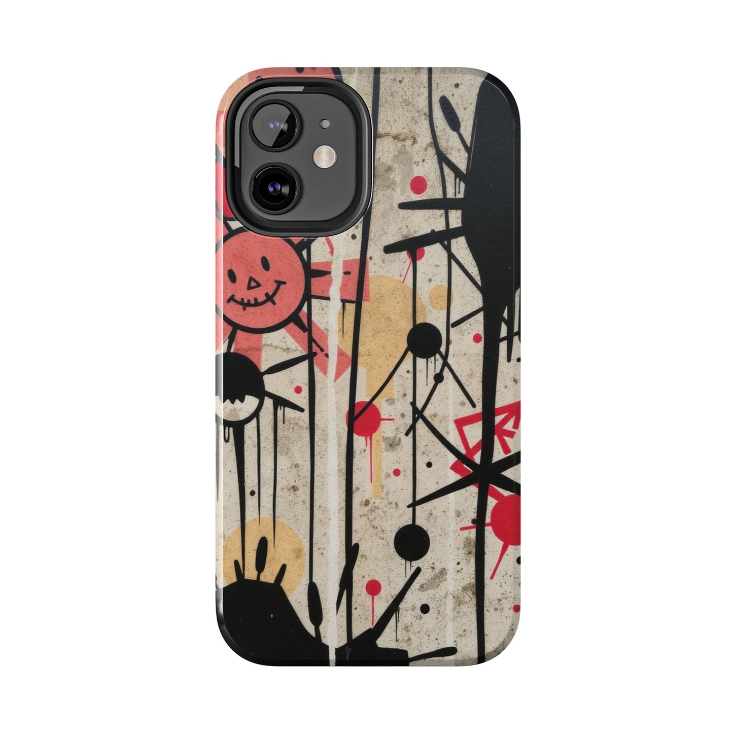 Artistic Tough Phone Case - Abstract Fun Grafitti Design for Protective Style - for iPhone