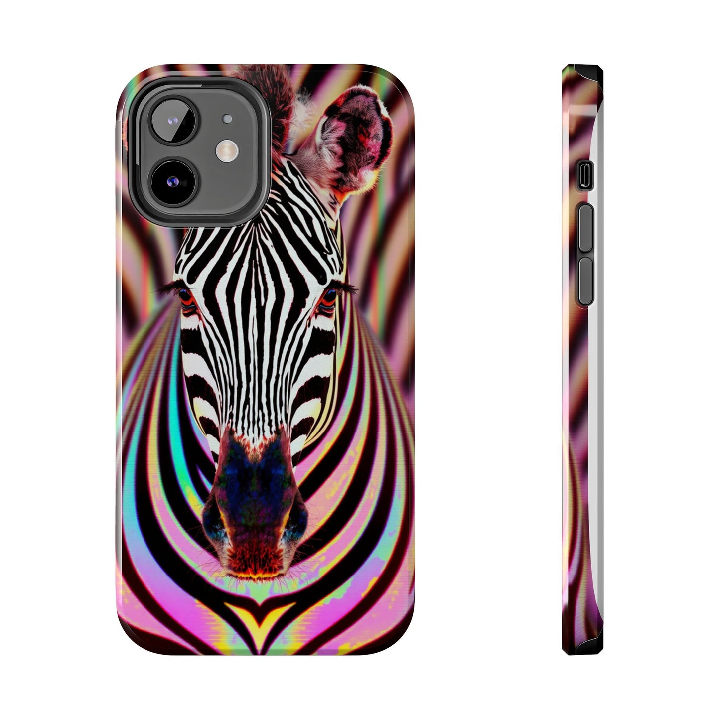 Vibrant Zebra Tough Phone Case - Unique Animal Design for Wild Spirit