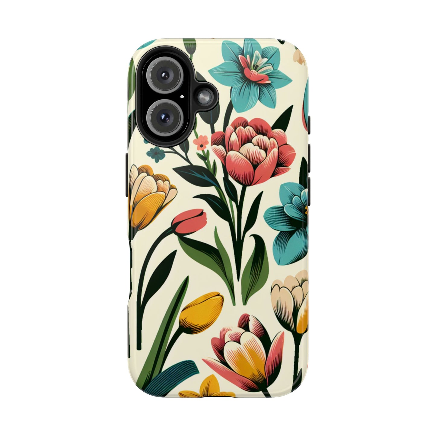 Floral Tough Phone Case - Vibrant Flower Design for Stylish Protection - for iPhone