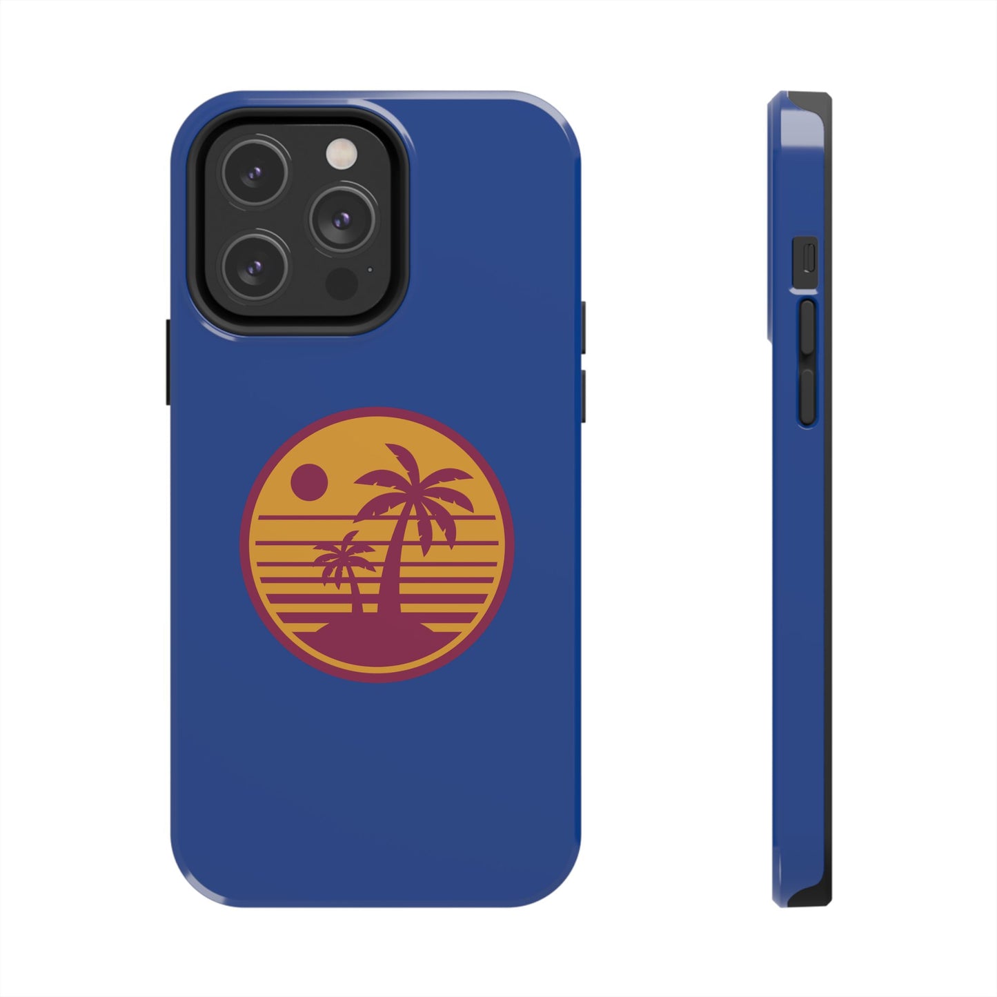 Retro Sunset Tough Phone Case - Vibrant Beach Vibes for Summer Adventures - for iPhone
