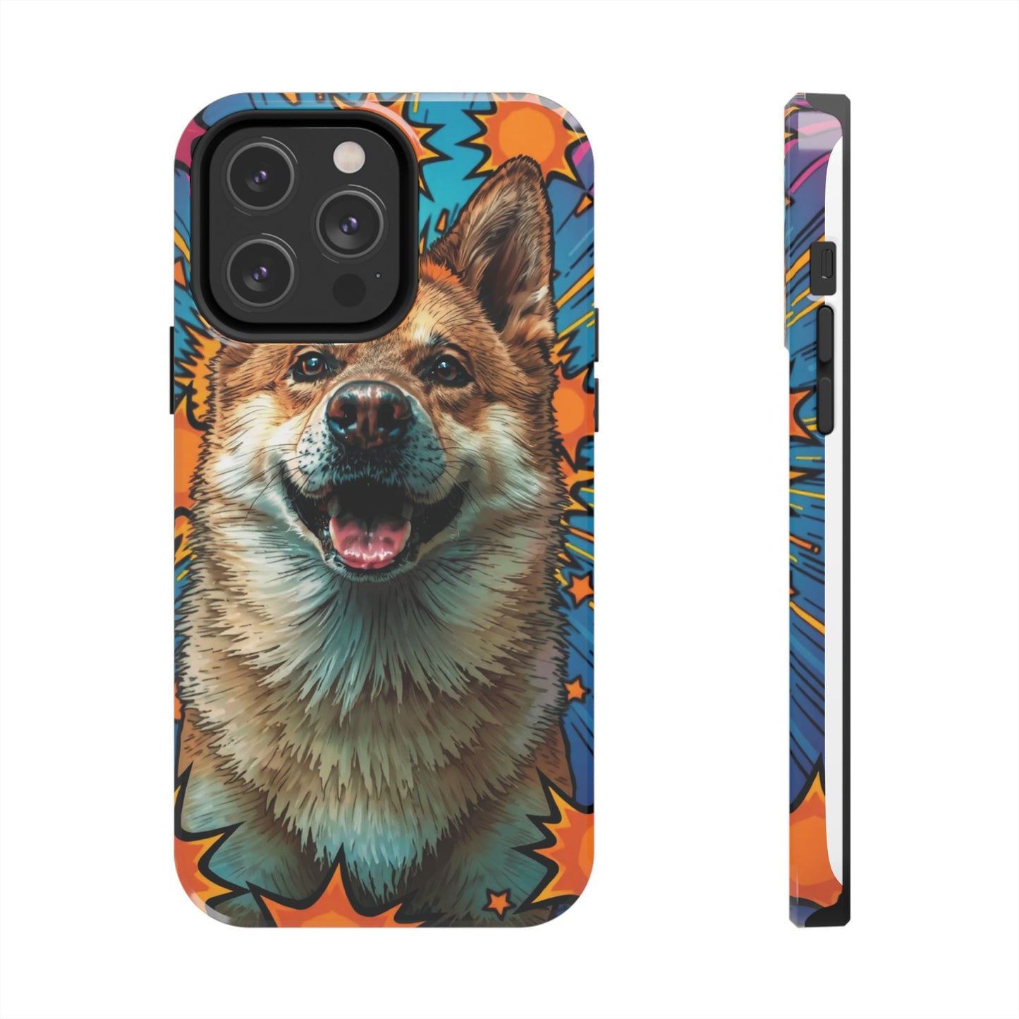 Vibrant Corgi Tough Phone Case - Fun Design for Pet Lovers