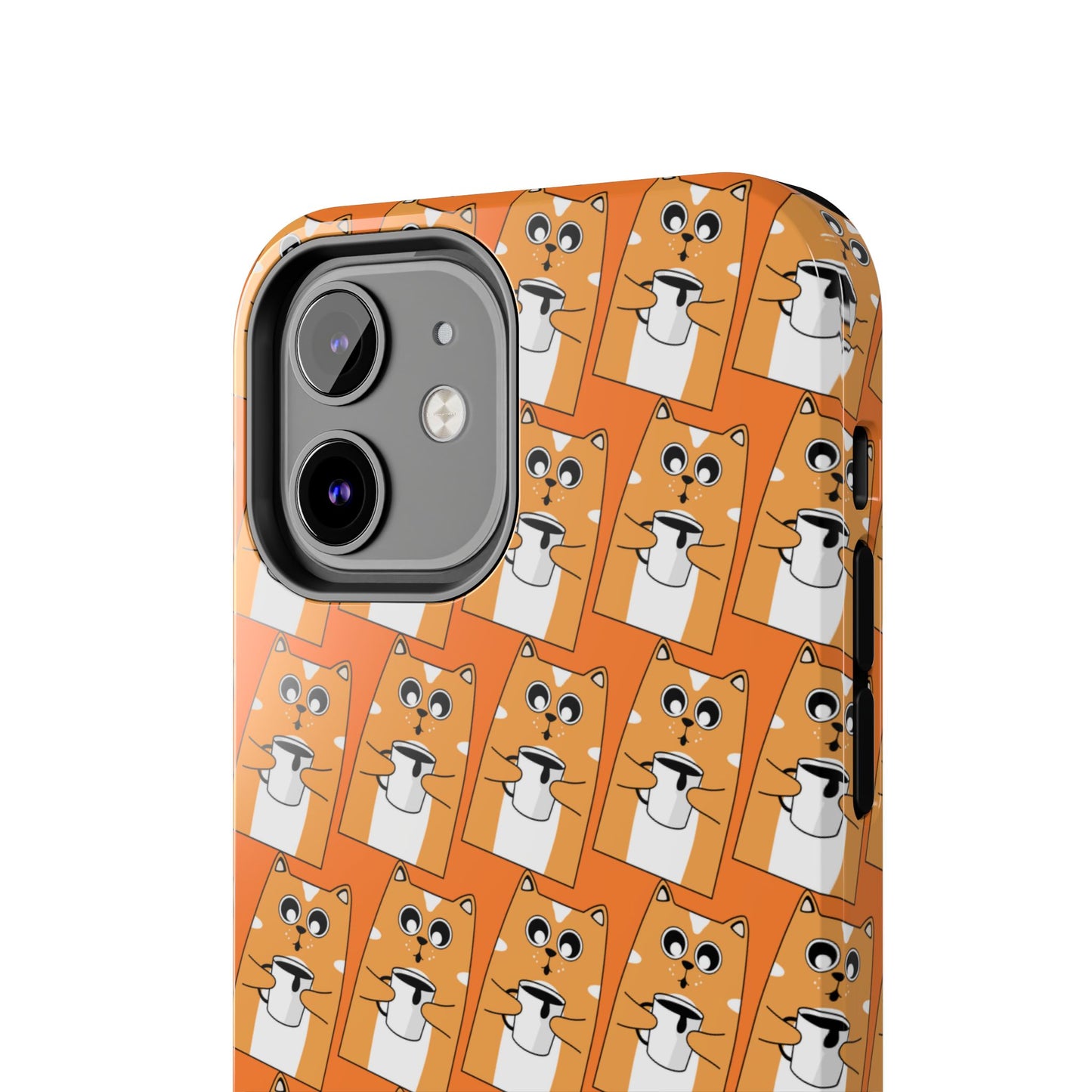Coffee Cat Tough Phone Case – Durable, Fun, Perfect for Pet Lovers - for iPhone