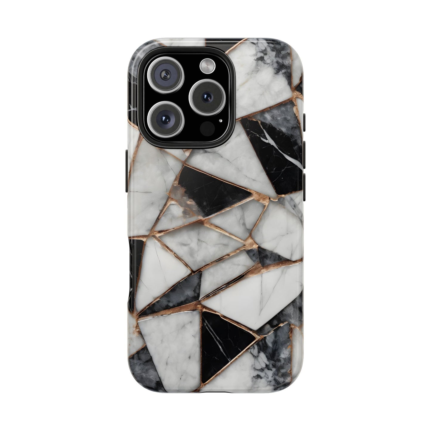 Elegant Marble Tough Phone Case - Stylish Protection for iPhone