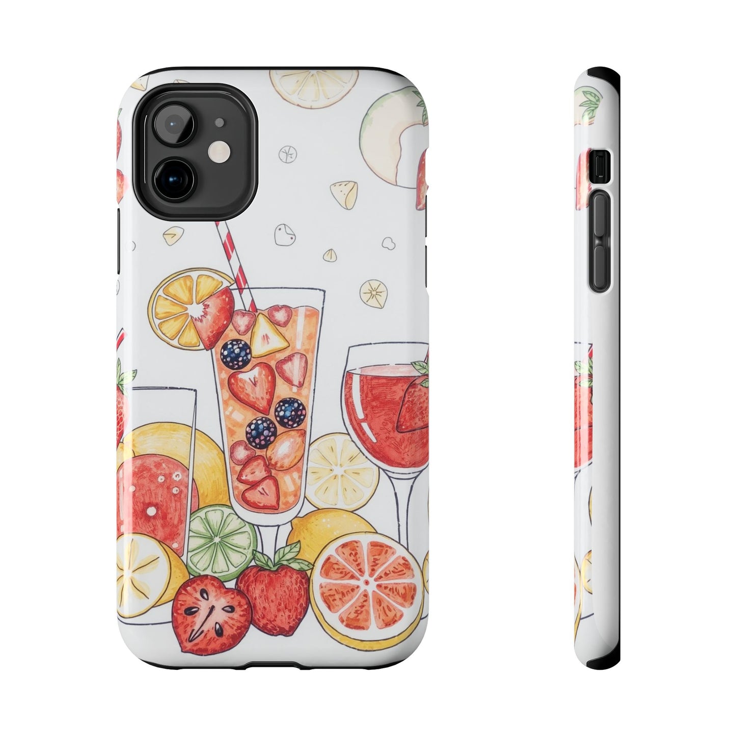 Colorful Fruit Cocktail Tough Phone Case - Perfect for Summer Vibes