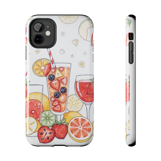 Colorful Fruit Cocktail Tough Phone Case - Perfect for Summer Vibes