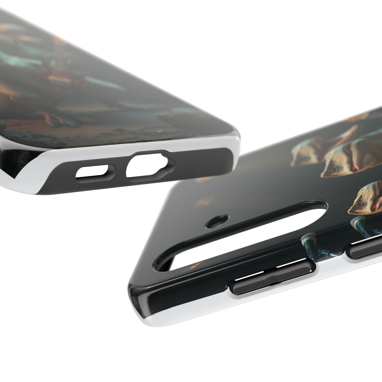 Rockin' Dinosaur Tough Phone Cases - Perfect for Music Lovers and Kids!