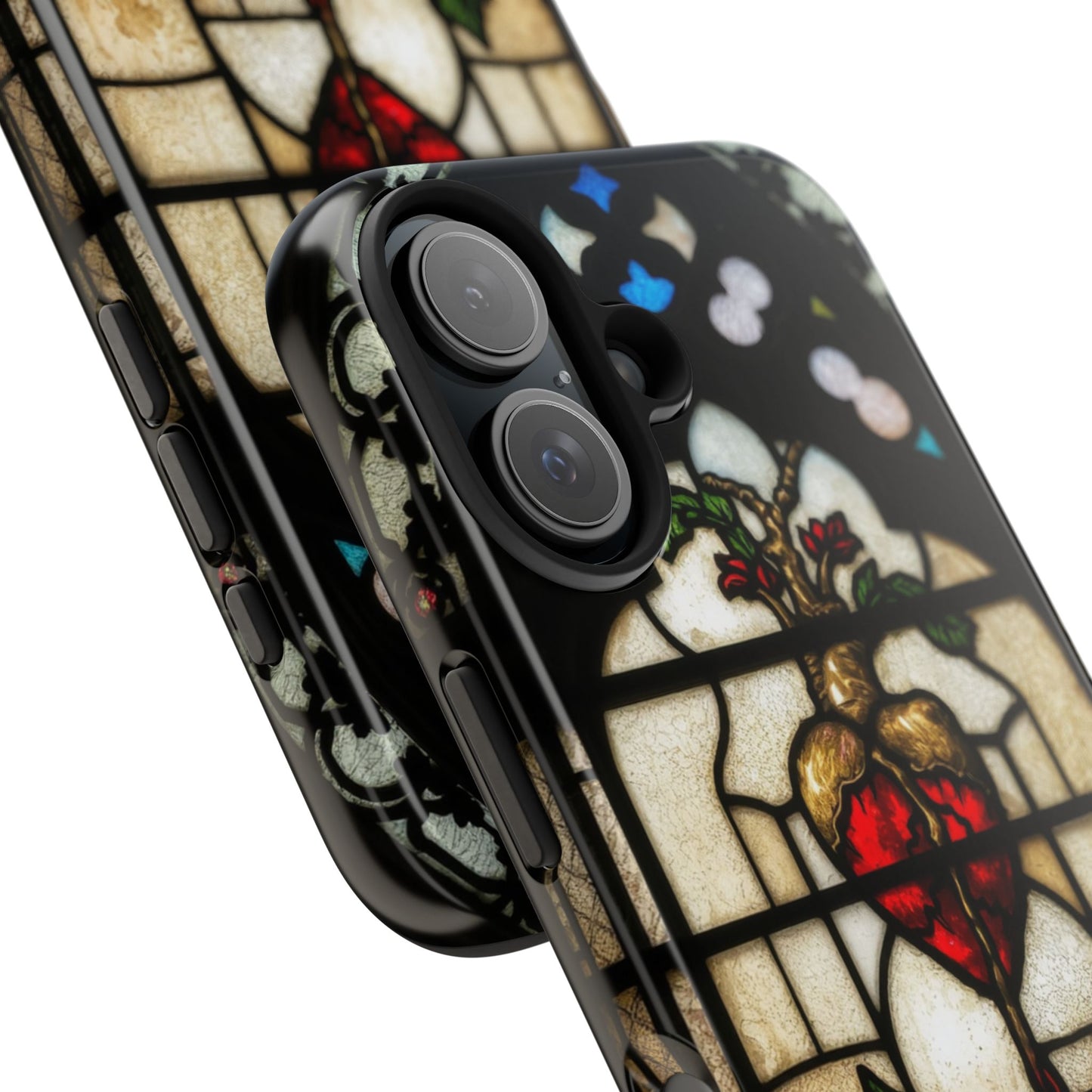 Stained Glass Heart Tough Phone Case - Unique Design for Protection & Style