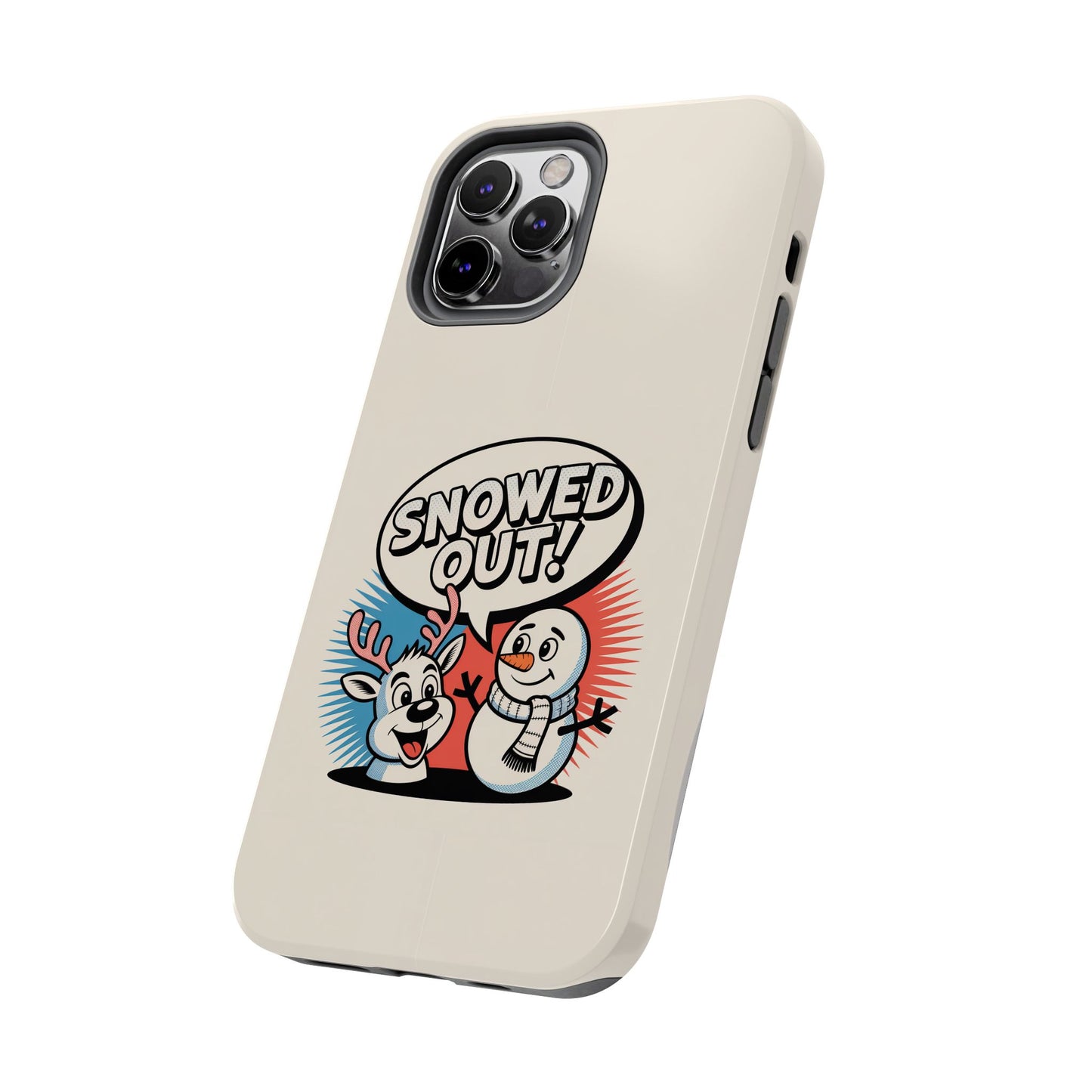 Snowman & Reindeer Tough Phone Case - Snowed Out Holiday Design