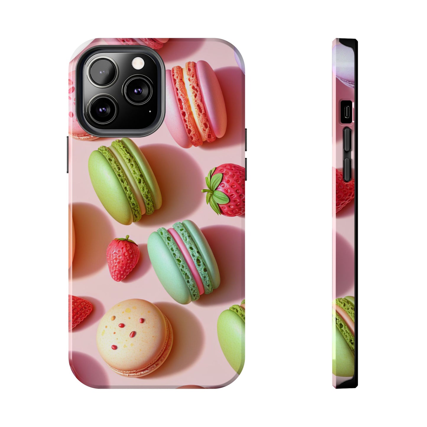 Macaron-Inspired Tough Phone Cases - Colorful Sweet Design - for iPhone