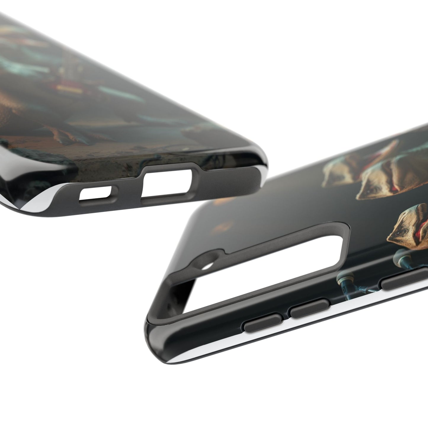 Rockin' Dinosaur Tough Phone Cases - Perfect for Music Lovers and Kids!