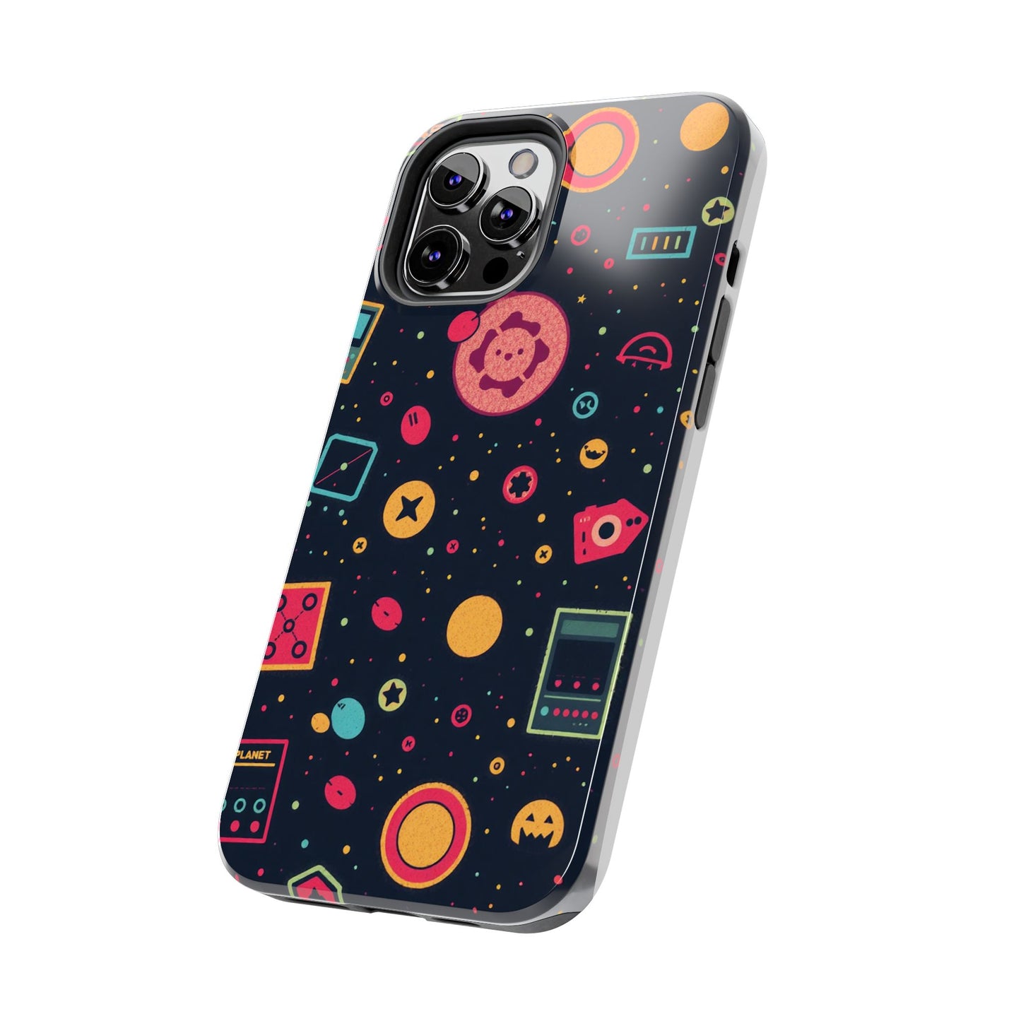 Colorful Space-Themed Tough Phone Case - Fun & Durable Protection for All Ages - for iPhone