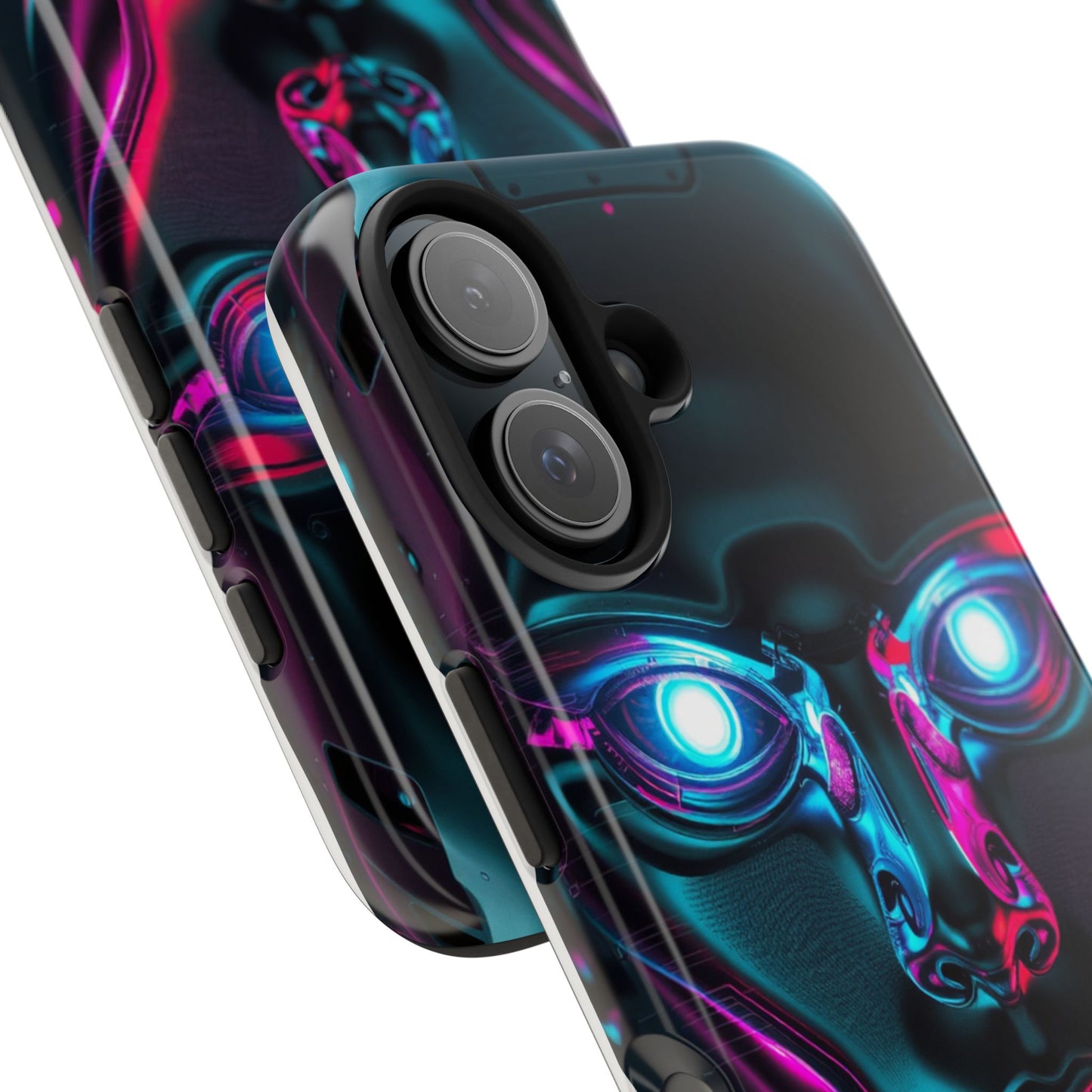 Futuristic Phone Case, Tough Phone Cover, Cyberpunk Style, Robot Design, Gift for Tech Lovers, Unique Phone Accessories