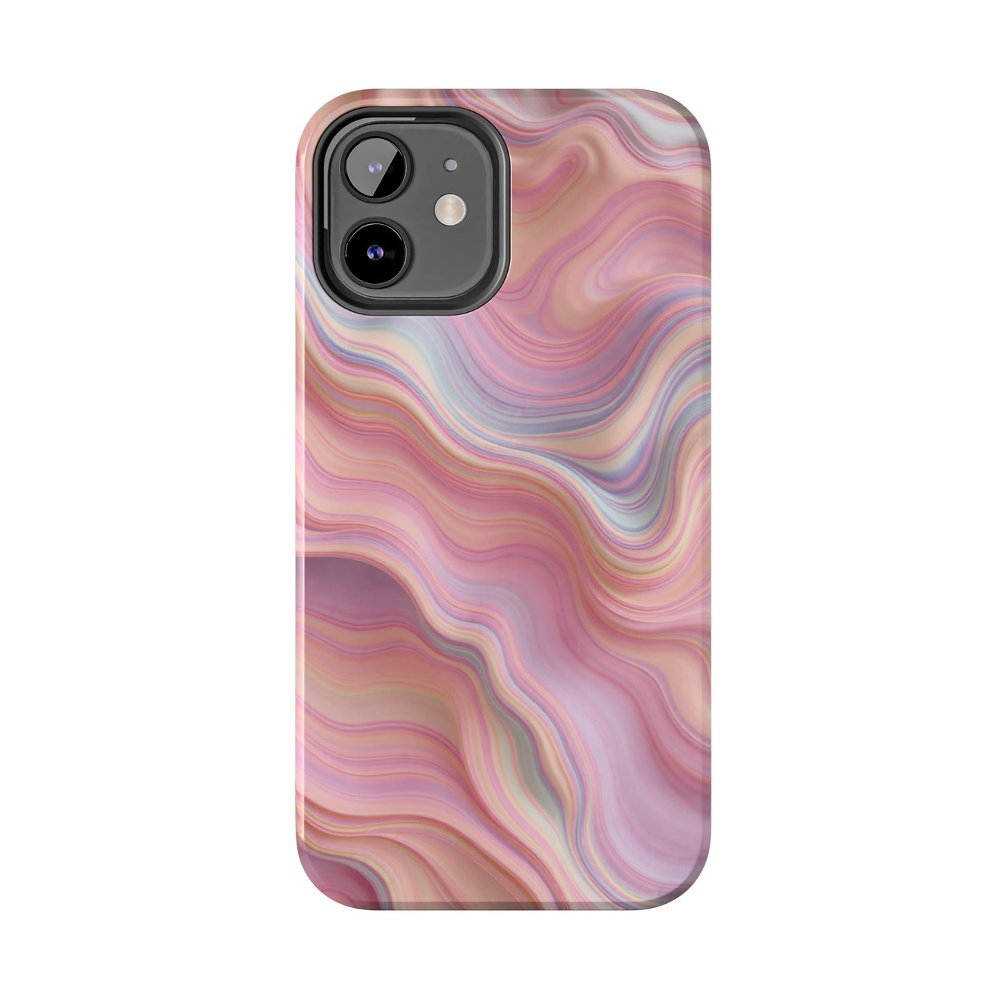 Stylish Tough Phone Cases - Abstract Pink Marble Design