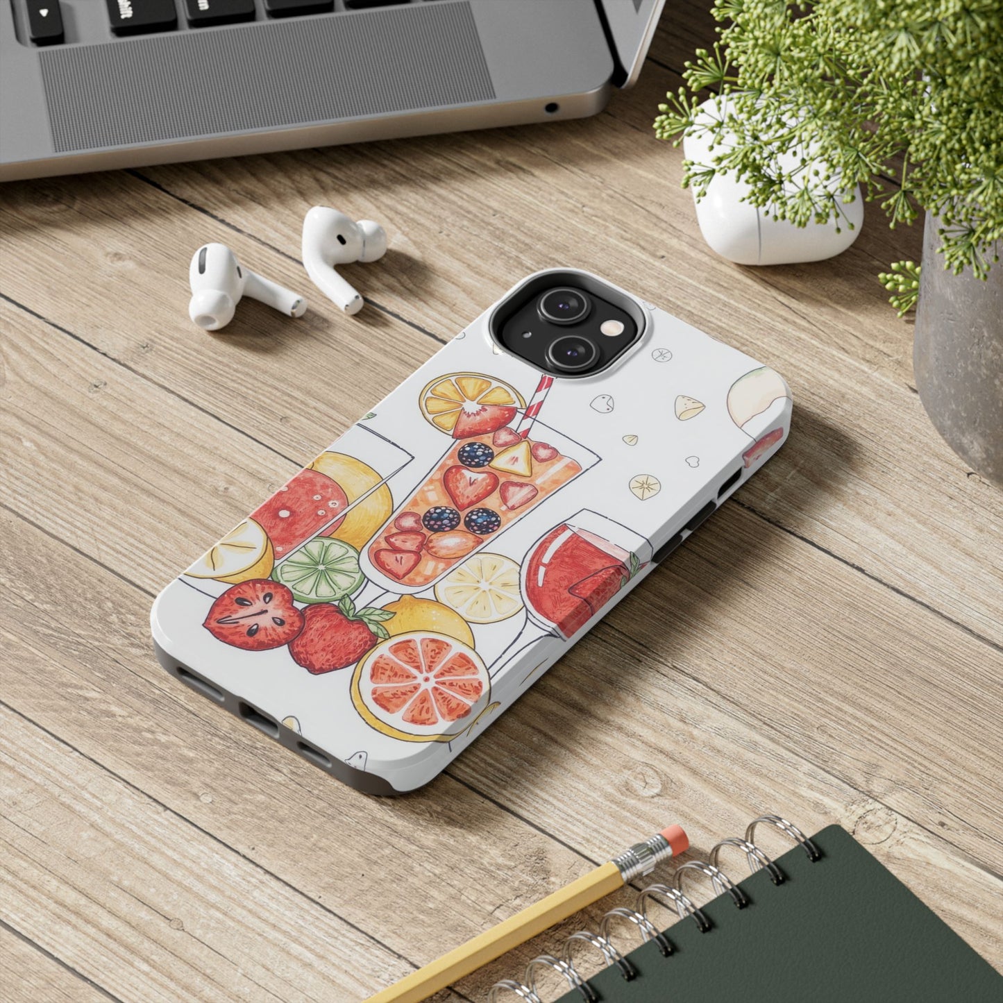 Colorful Fruit Cocktail Tough Phone Case - Perfect for Summer Vibes