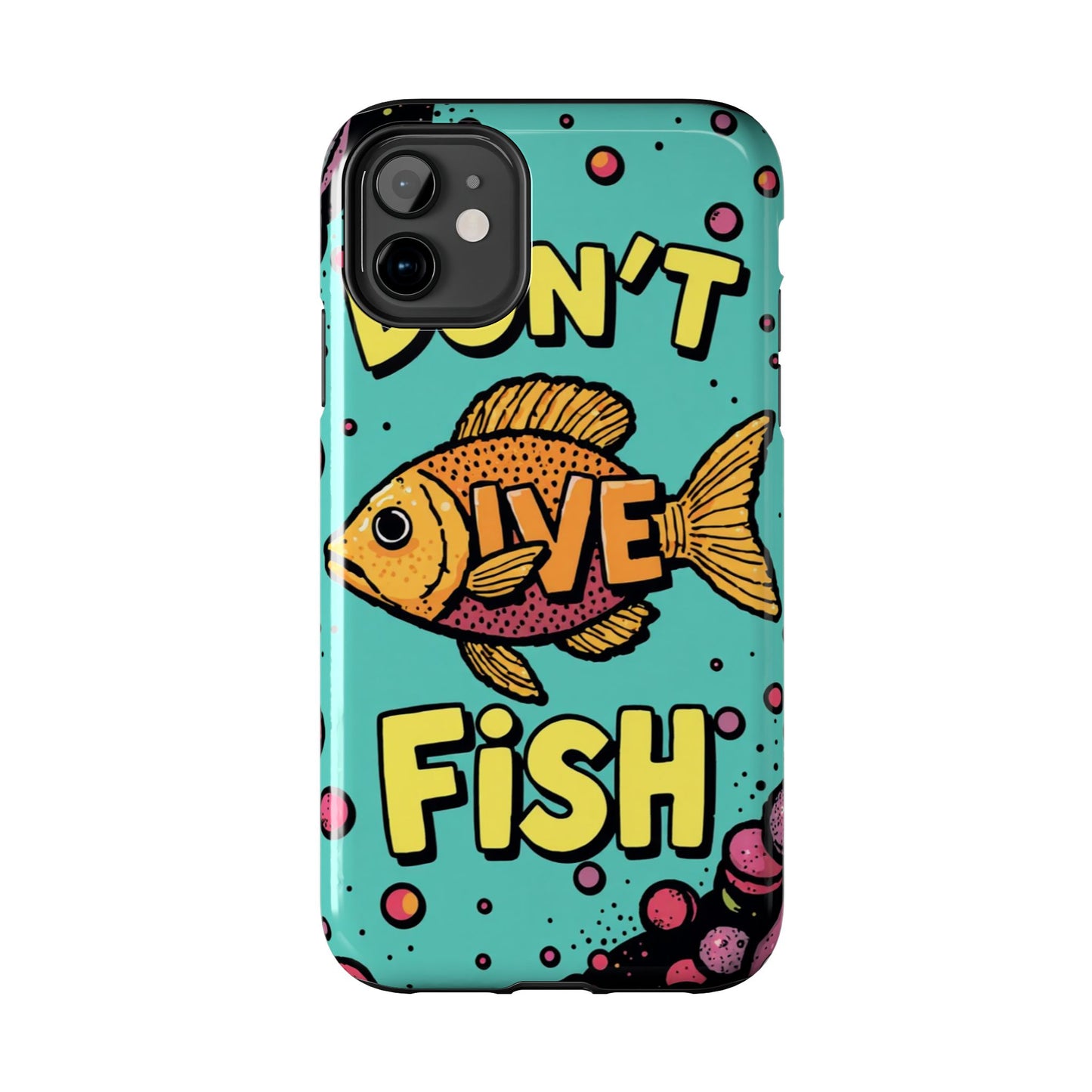 Catchy Fish-Themed Tough Phone Cases, Unique Gift for Fish Lovers, Durable Protection for Phones, Fun Aquatic Design, Ideal for Holidays