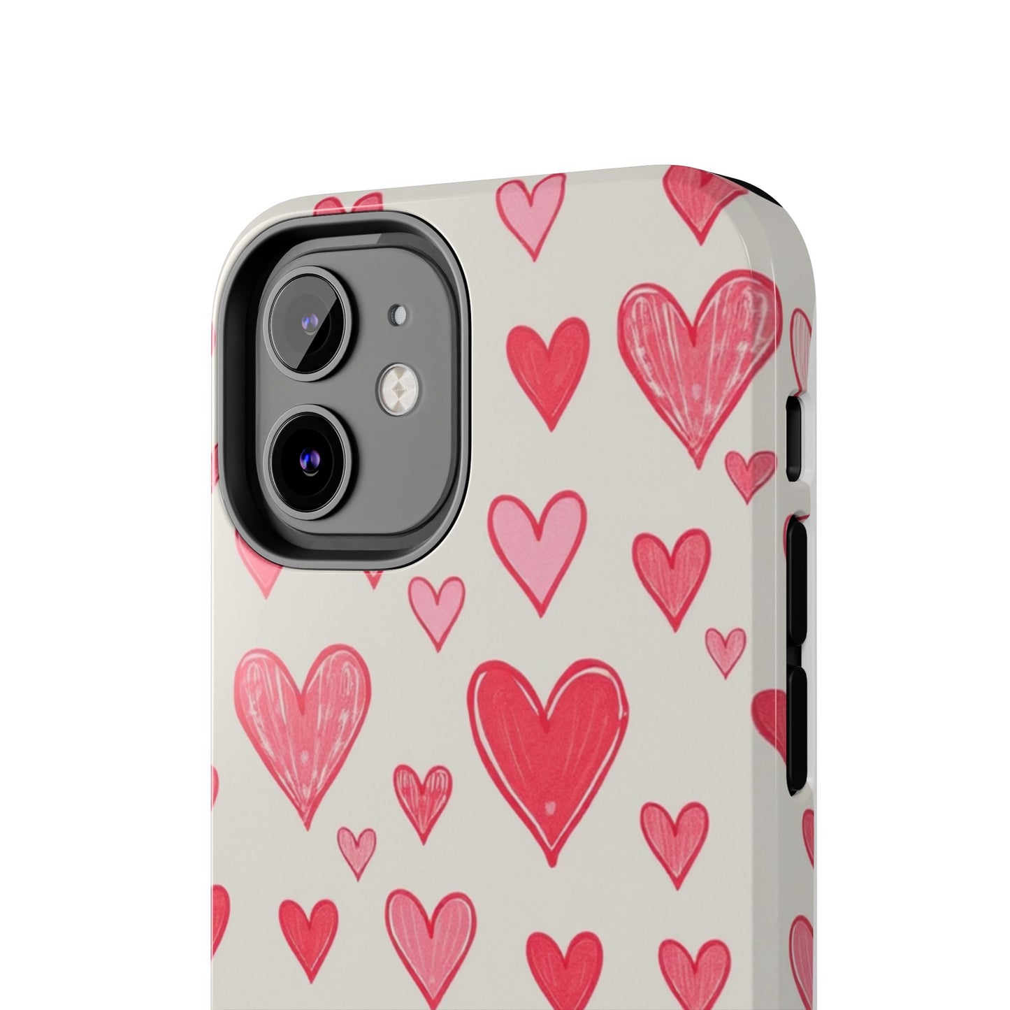 Heart Pattern Tough Phone Case - Cute and Stylish Protection