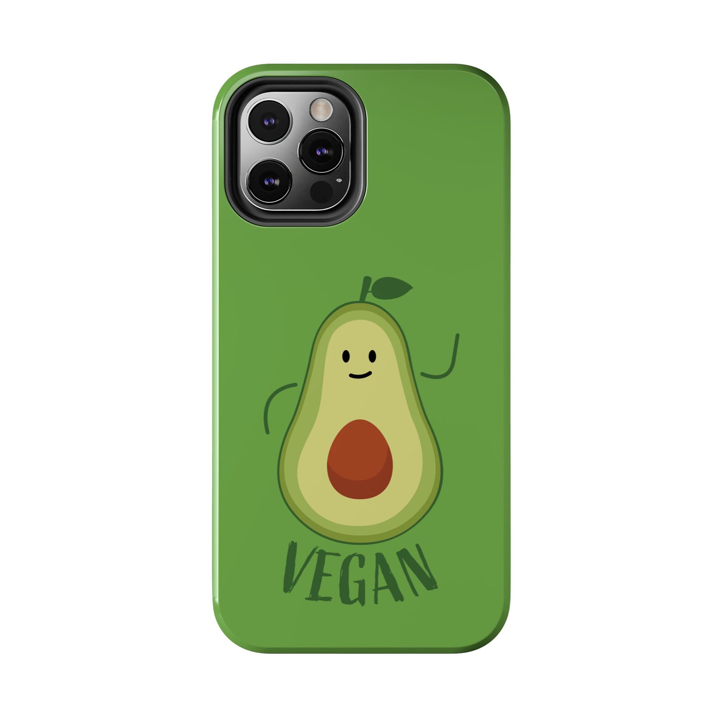 Vegan Avocado Tough Phone Case - Cute & Durable Phone Cover - for iPhone