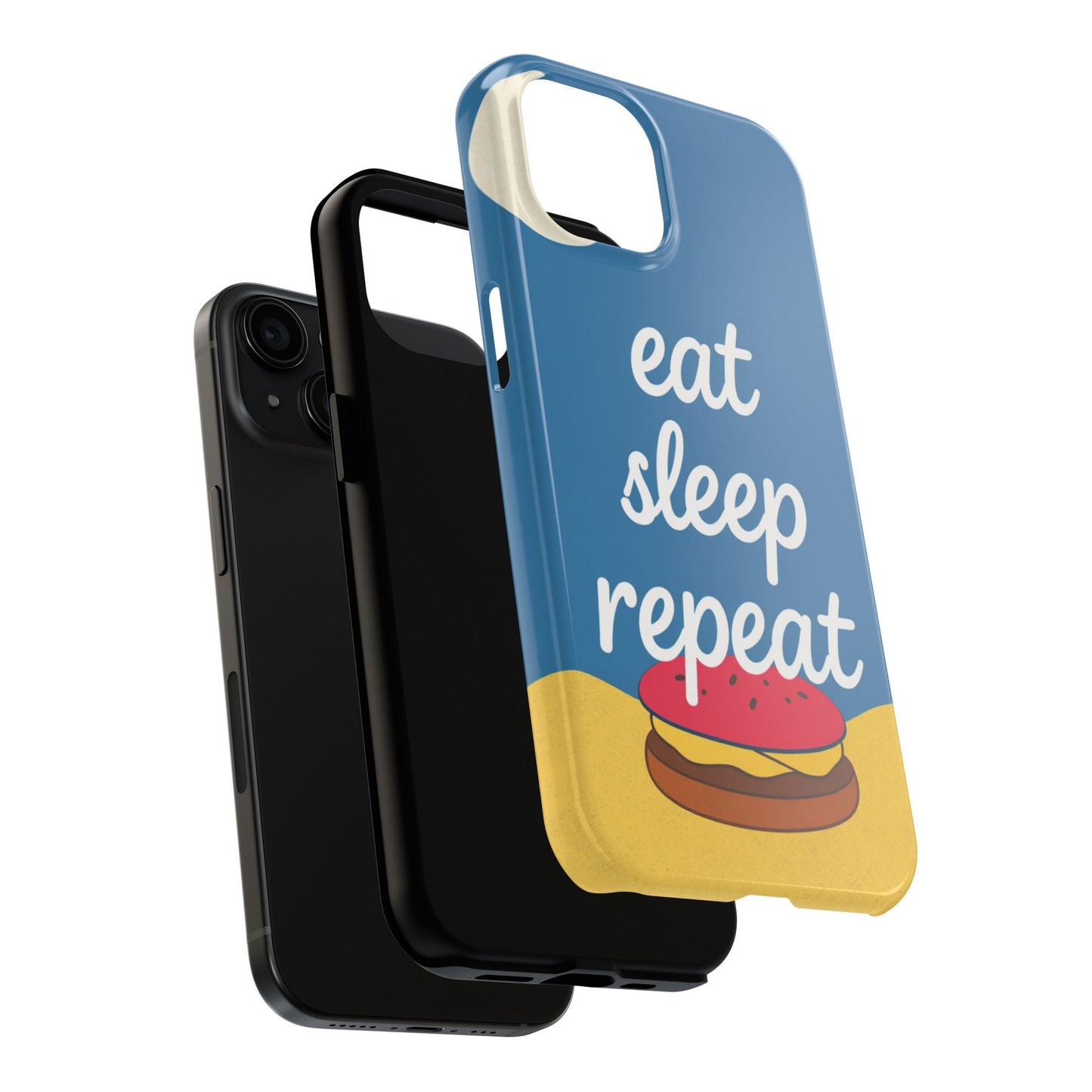Eat, Sleep, Repeat Phone Case – Fun & Durable Tough Phone Cases for Food Lovers