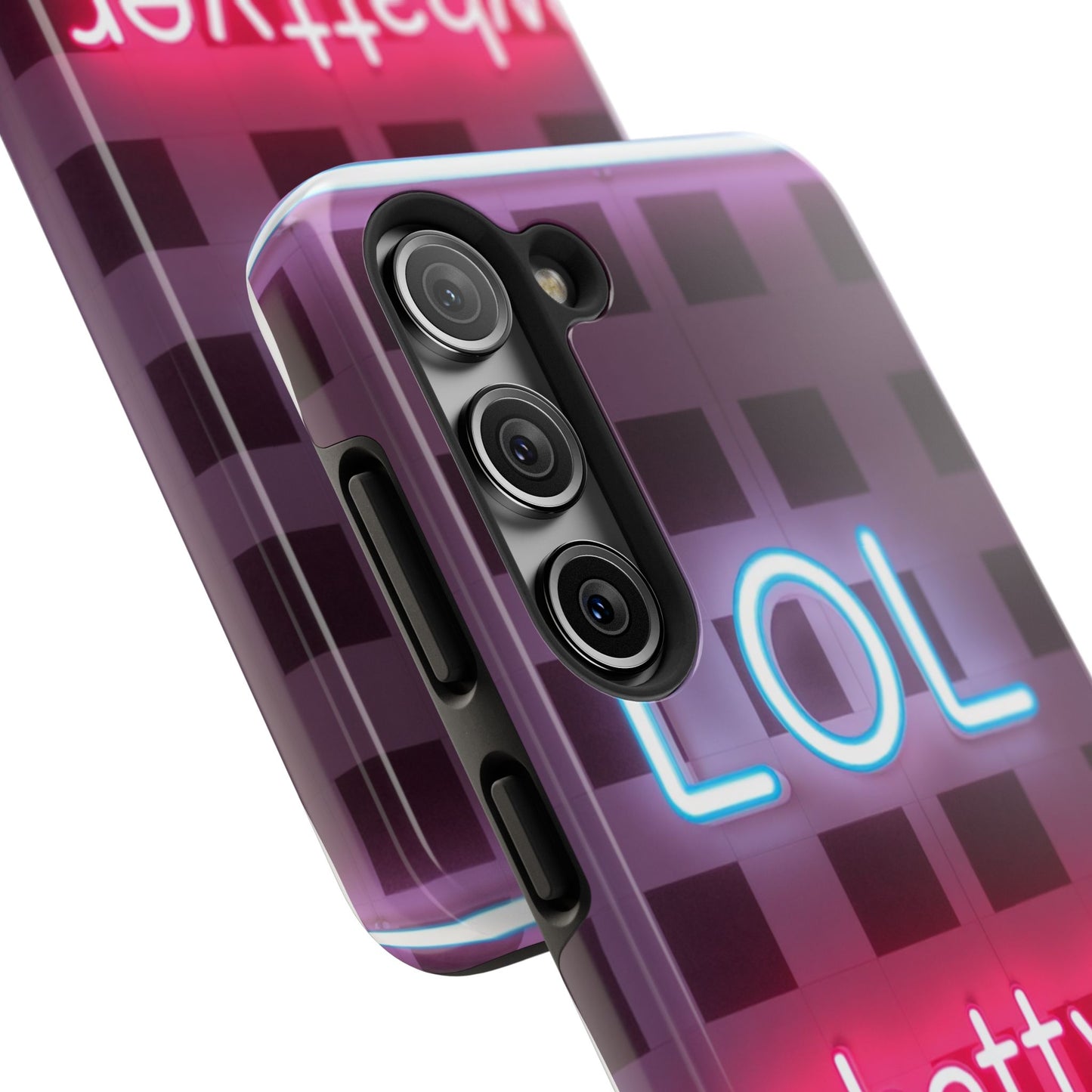 Neon Vibe Tough Phone Case - 'LOL Whatevr' Design for Trendsetters