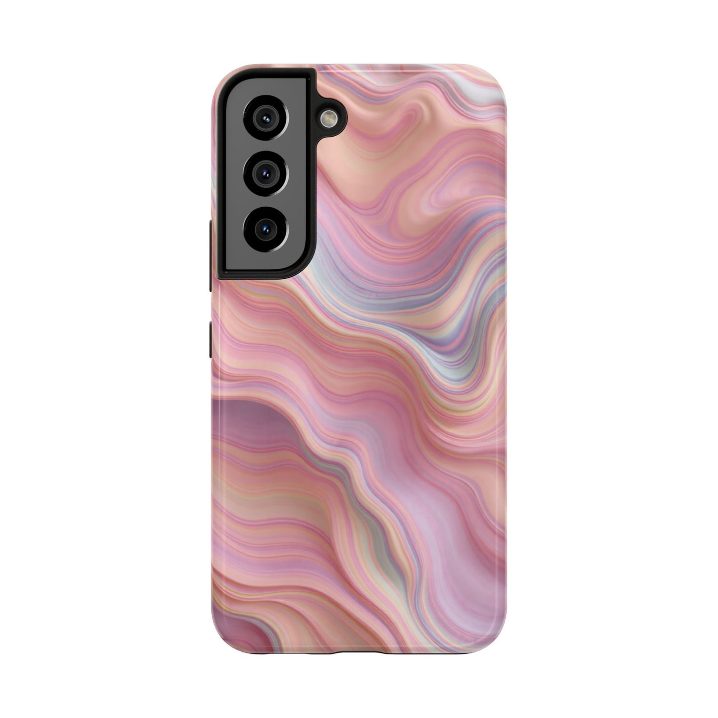 Stylish Tough Phone Cases - Abstract Pink Marble Design