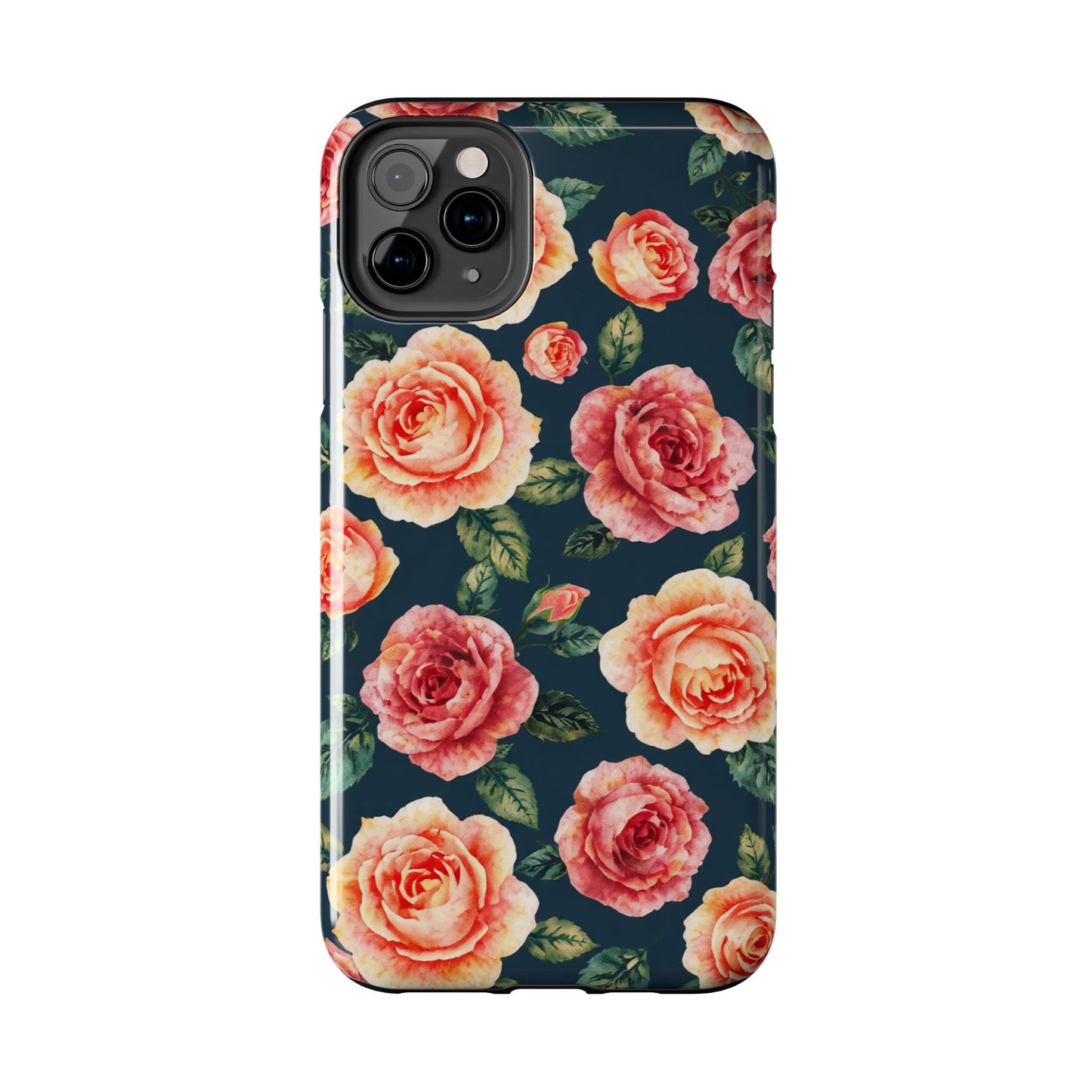 Floral Tough Phone Cases - Durable & Stylish New Age Rose Design - for iPhone