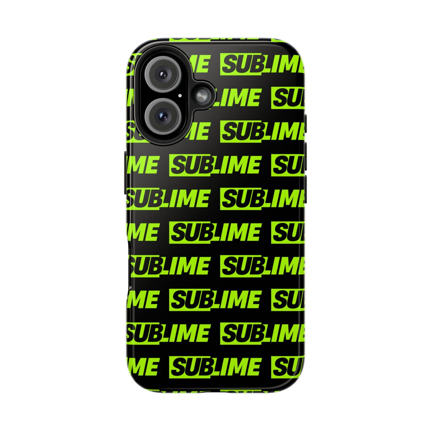 Sublime Text Pattern Tough Phone Case - Vibrant Protective Cover for iPhone