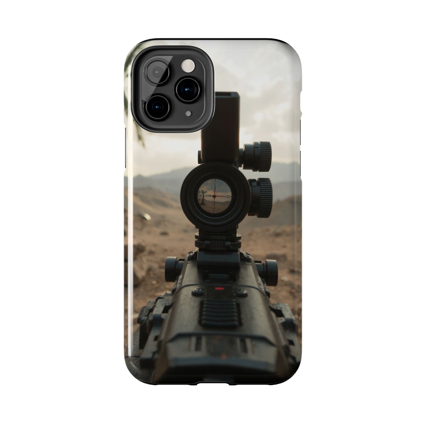 Tough Phone Case with Sniper Scope Design - Durable & Stylish Protection for Outdoors Enthusiasts