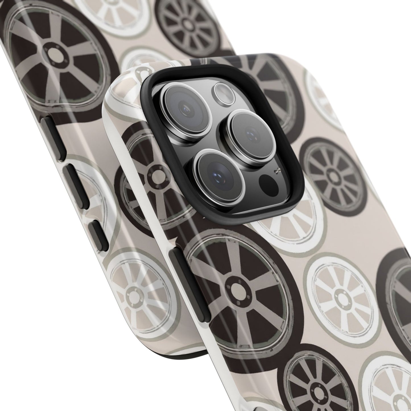 Racing Wheel Design Tough Phone Case – Durable Protection for Automotive Enthusiasts