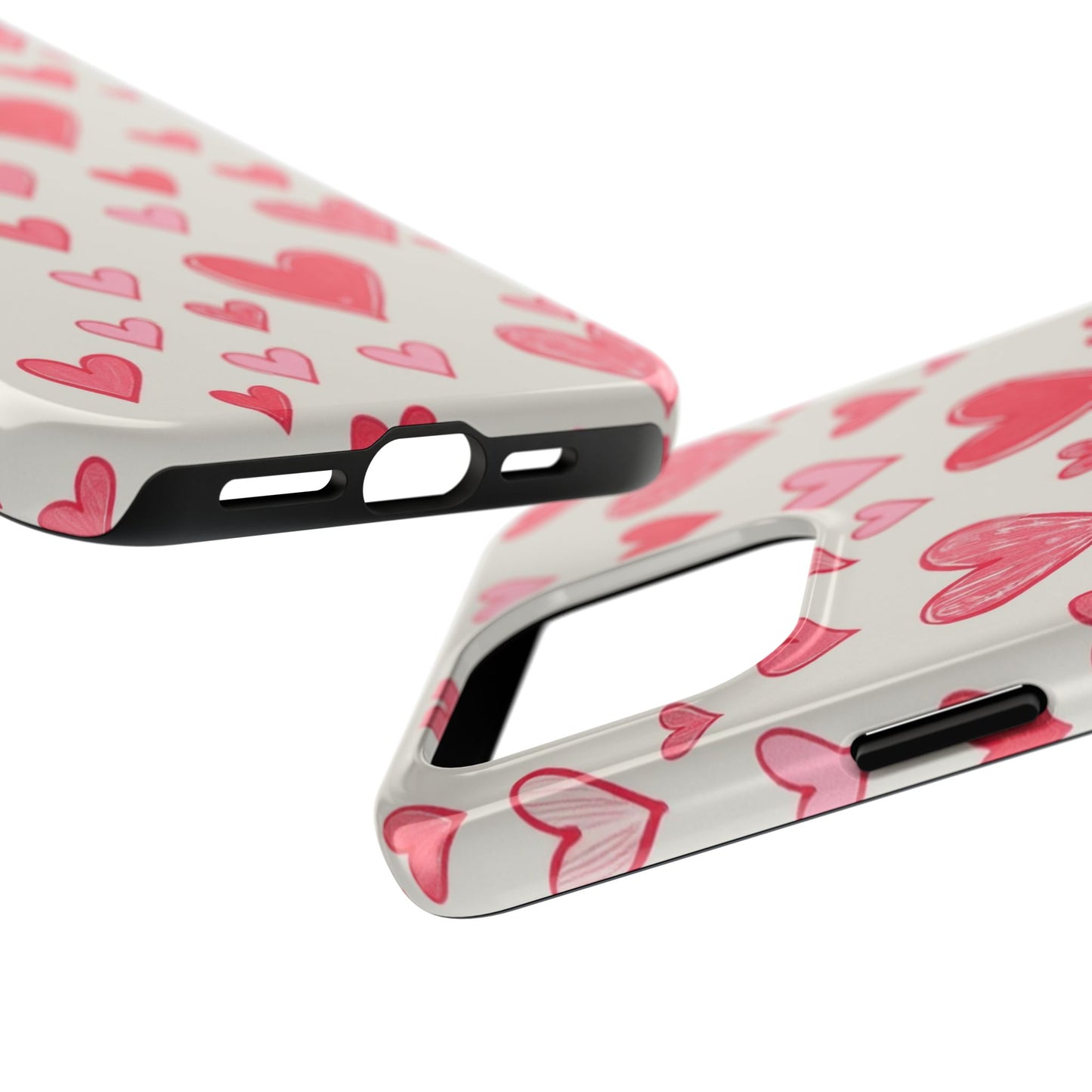Heart Pattern Tough Phone Case - Cute and Stylish Protection