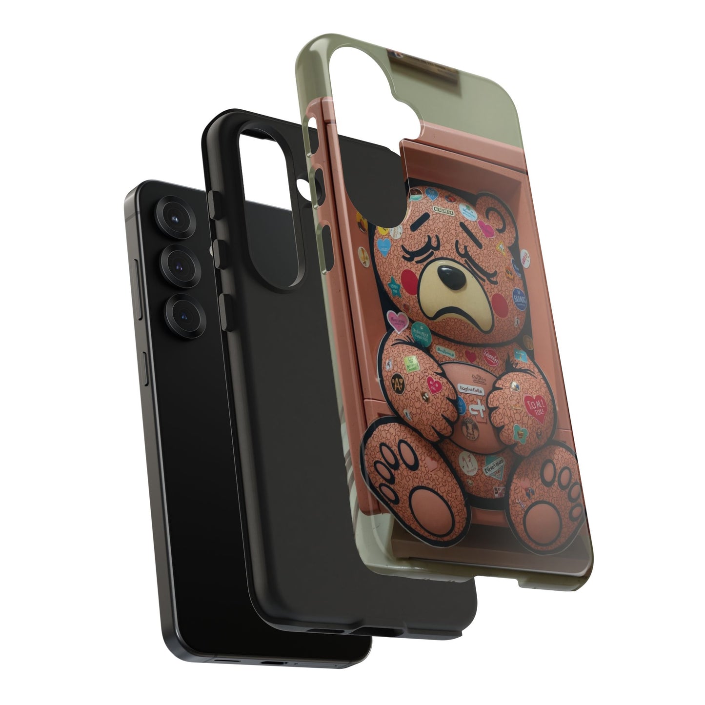 Cute Bear Tough Phone Case - Durable Protection with Fun Design
