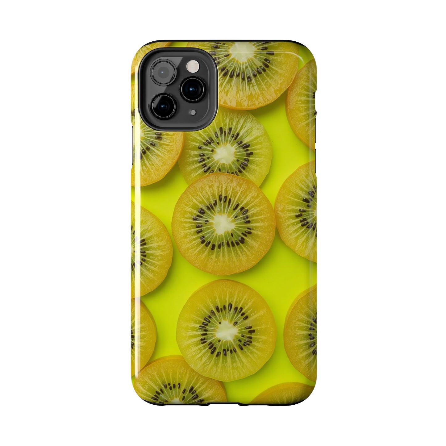 Vibrant Kiwi Tough Phone Case - Bright Yellow Design for Fruit Lovers