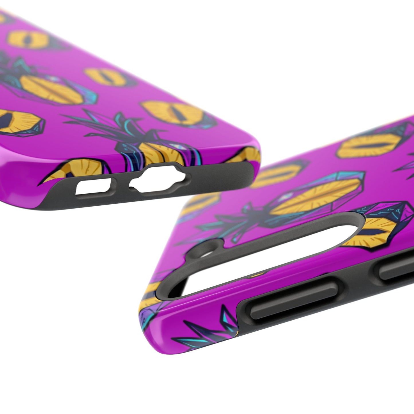 Cyberpunk Origami Pineapple iPhone Case