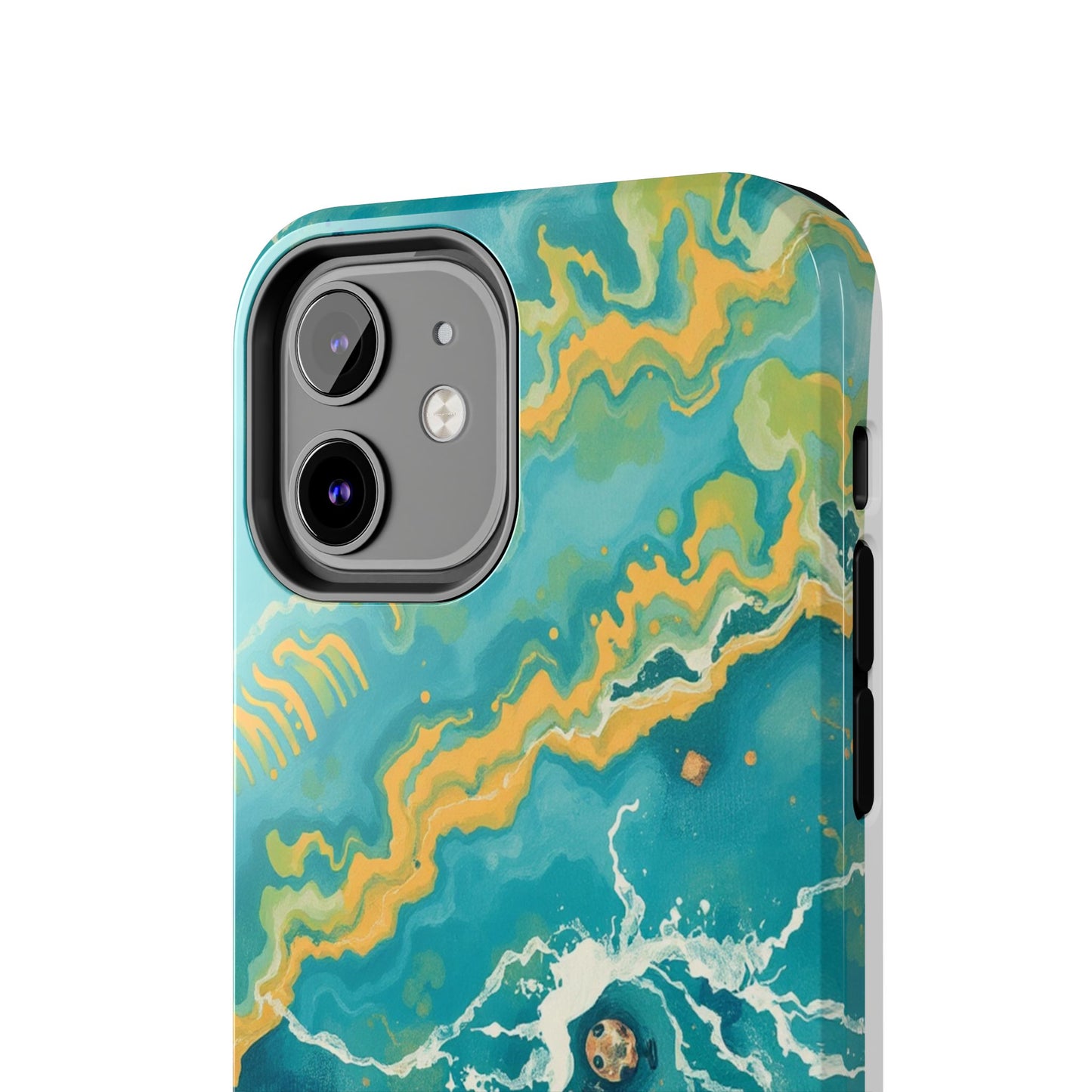 Ocean Wave Tough Phone Case – Durable Protection with Abstract Art Design