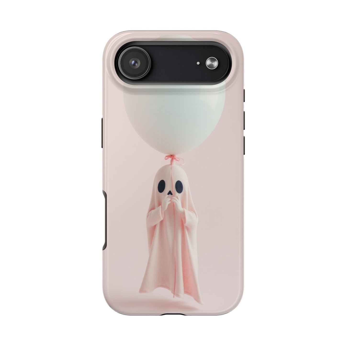 Cute Ghost Phone Case with Balloon - Tough Protection for Spooky Vibes