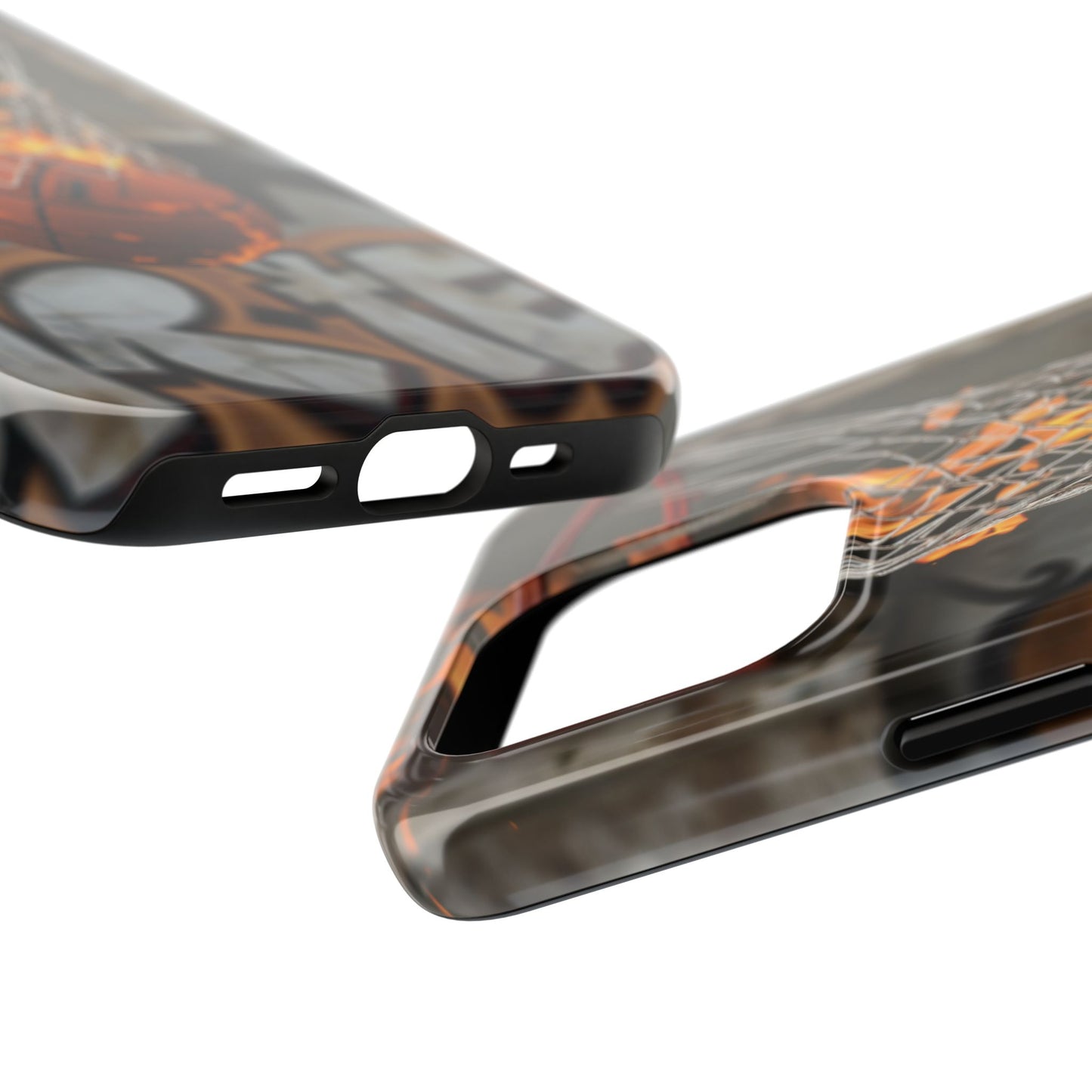 Fire Basketball Tough Phone Case - Durable Sporty Design for Athletes & Fans