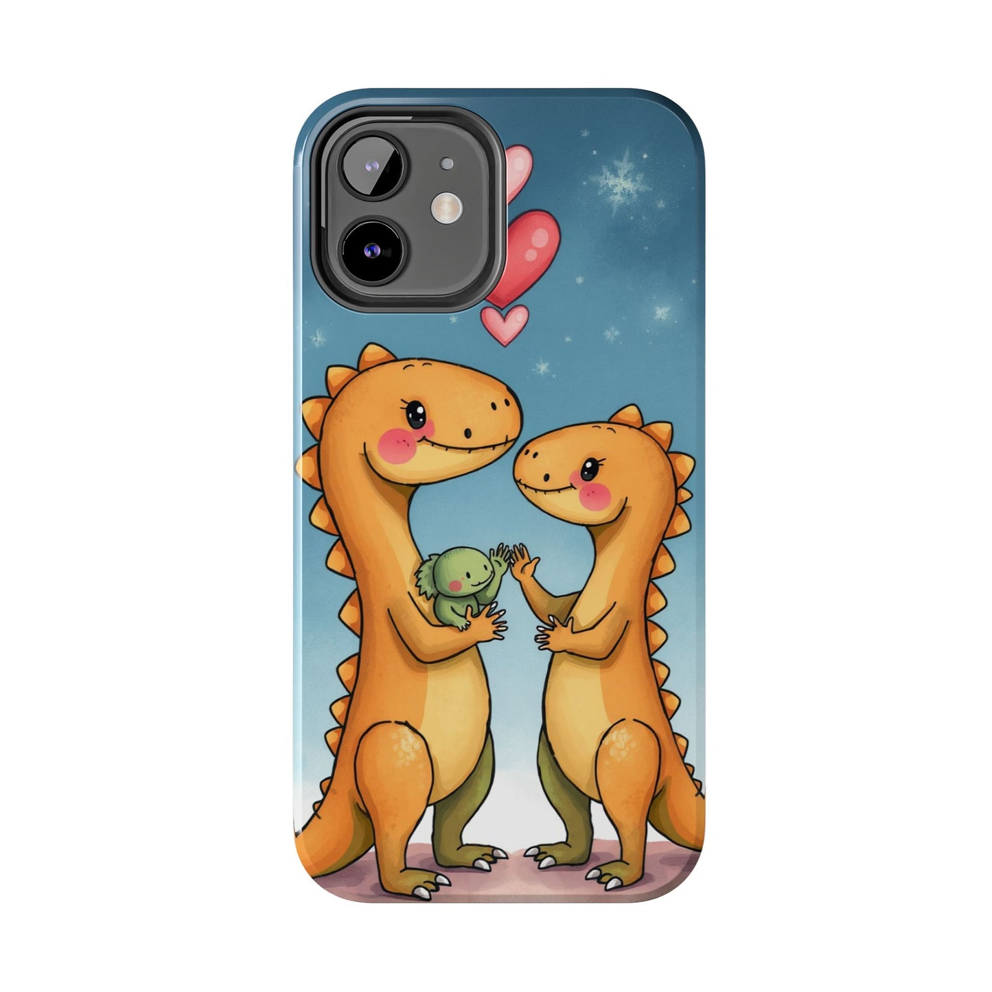 Dino Love Tough Phone Case - Cute & Durable Design for Kids & Parents