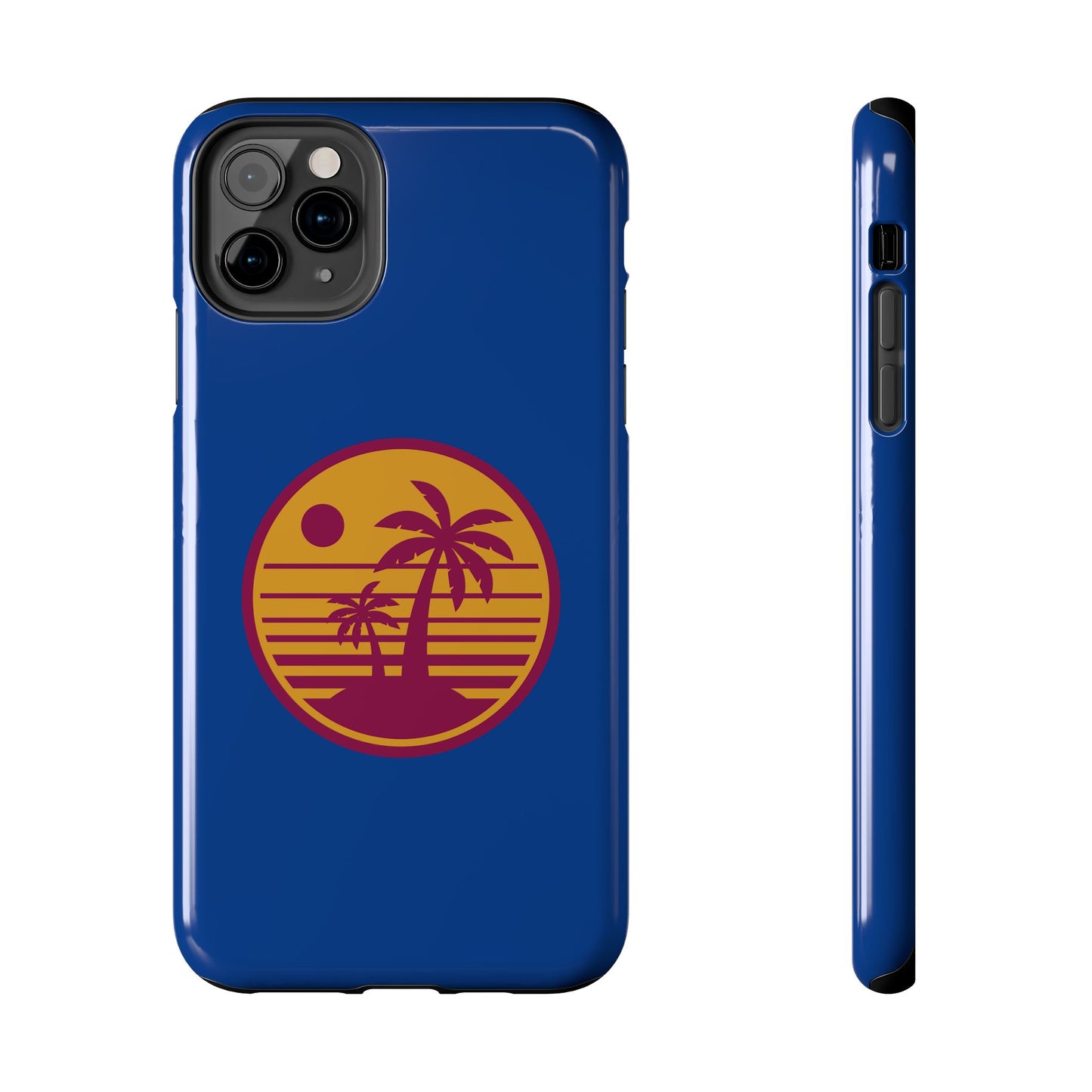 Retro Sunset Tough Phone Case - Vibrant Beach Vibes for Summer Adventures - for iPhone