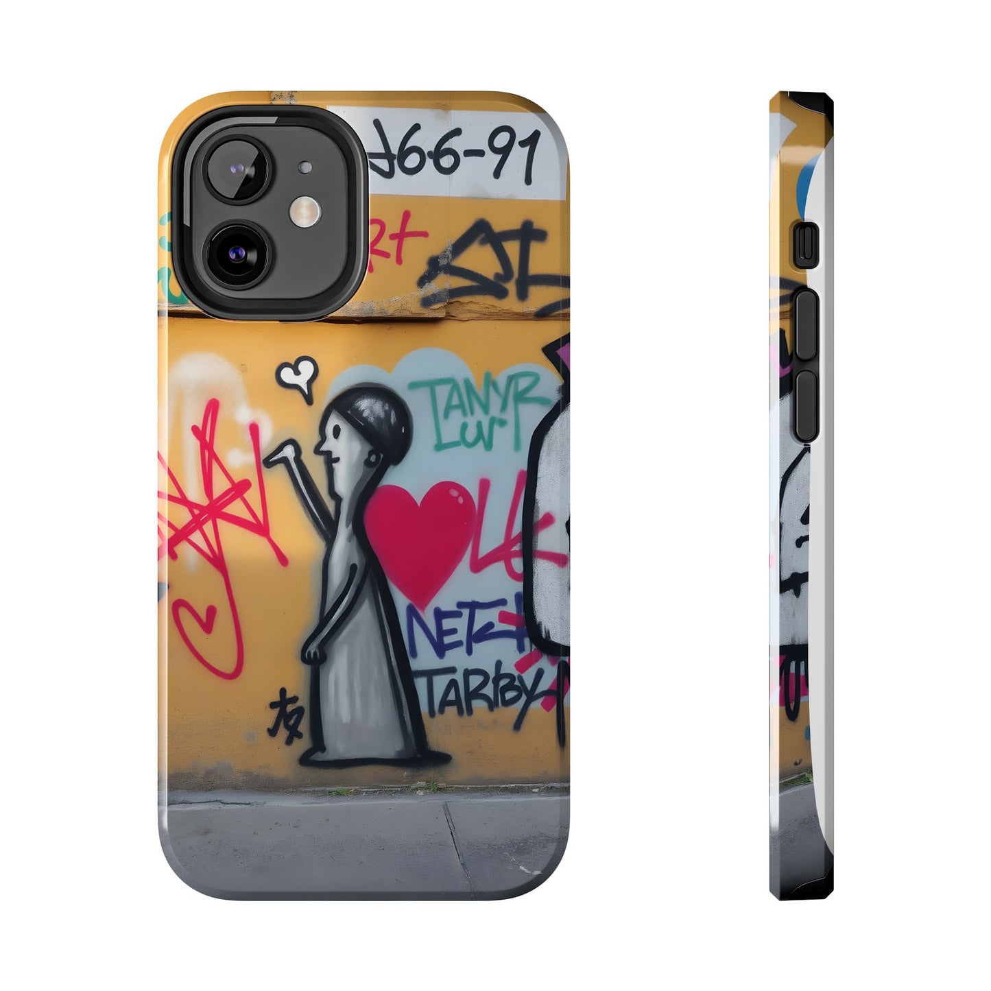 Urban Cupid Graffiti Tough Phone Case - Durable Protection with Street Art Vibe - for iPhone